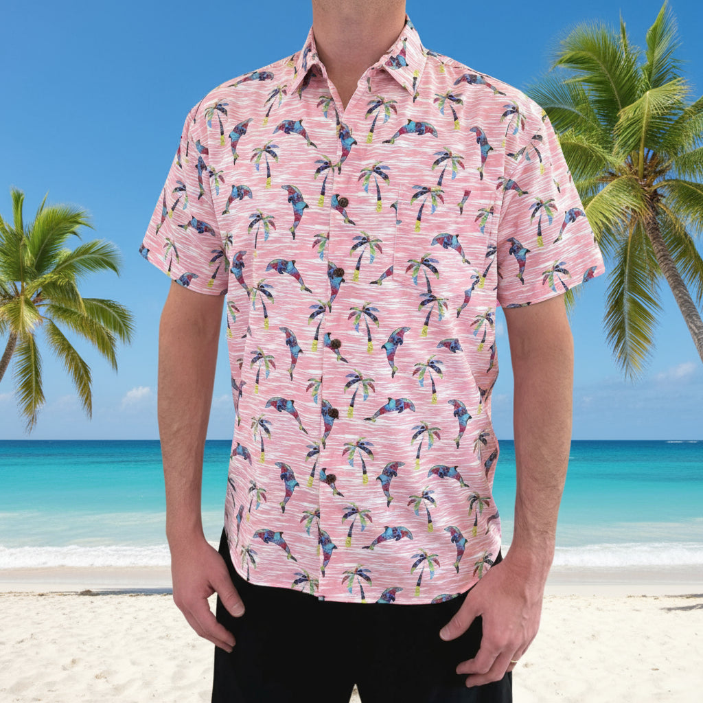 Super Stretch - Dolphin Paradise Hawaiian Shirt