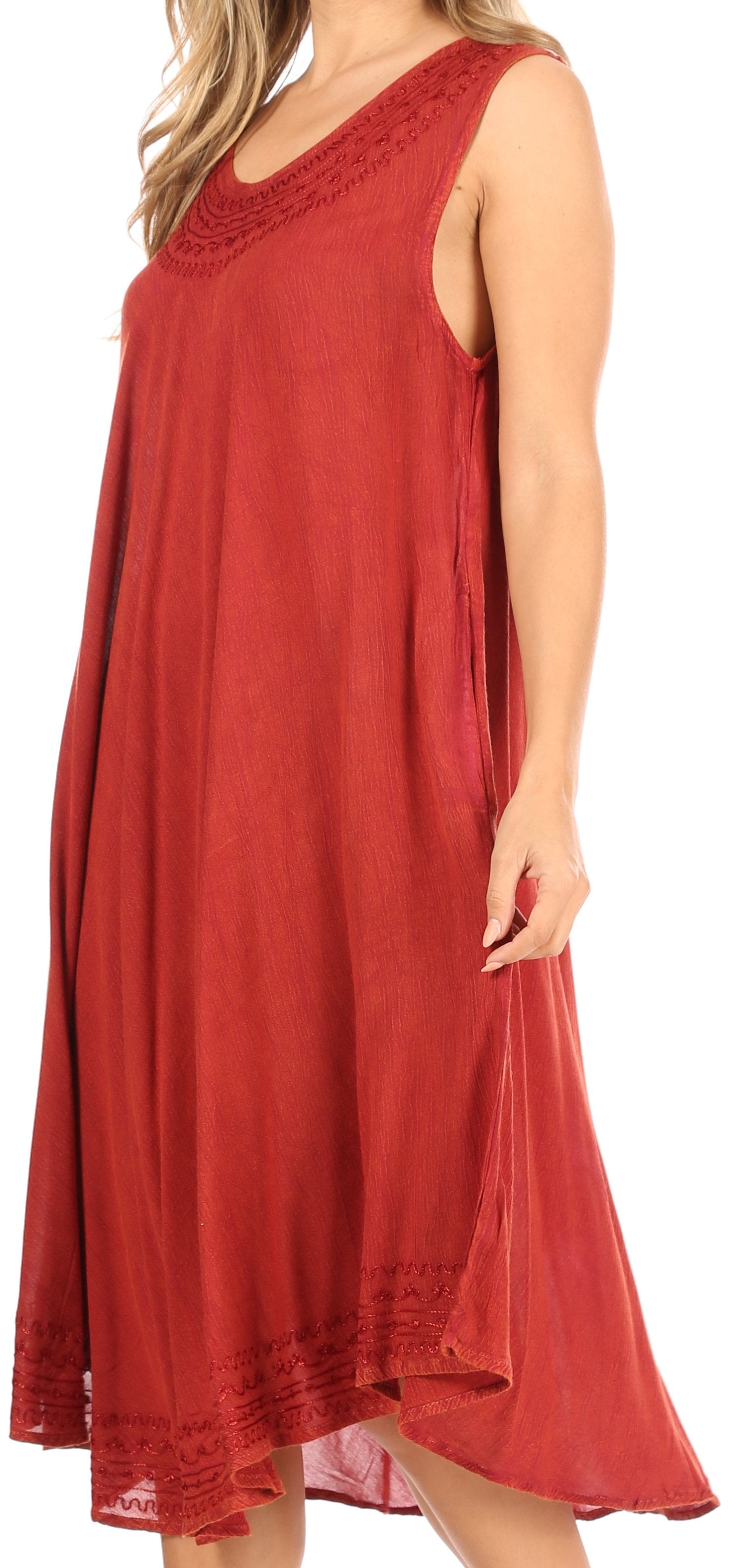 Red Sleeveless Dress