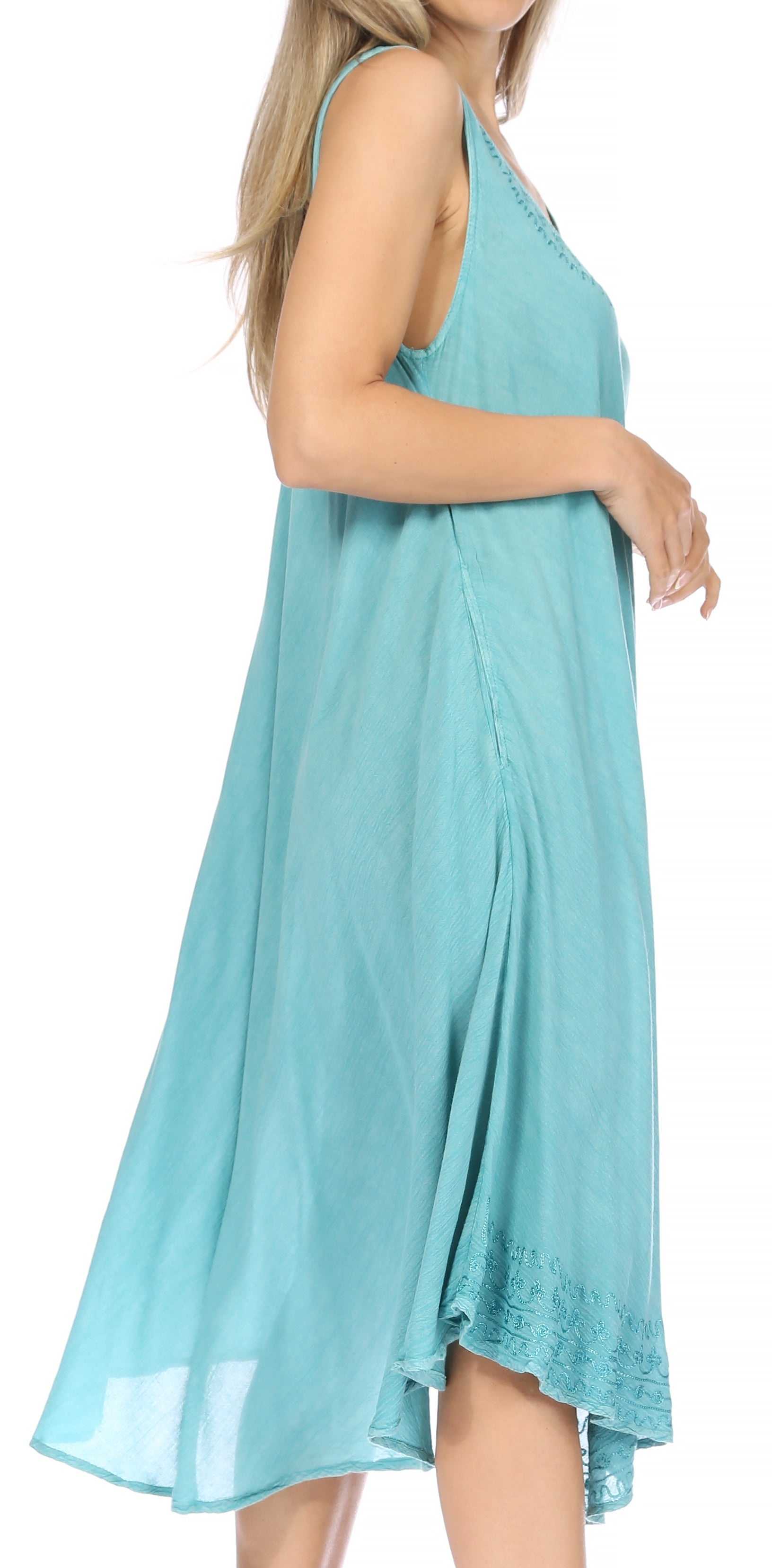 Teal Sleeveless Dress