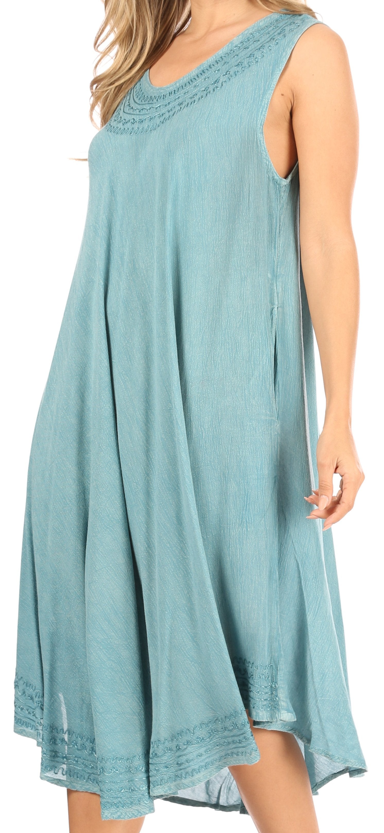 Blue Sleeveless Dress