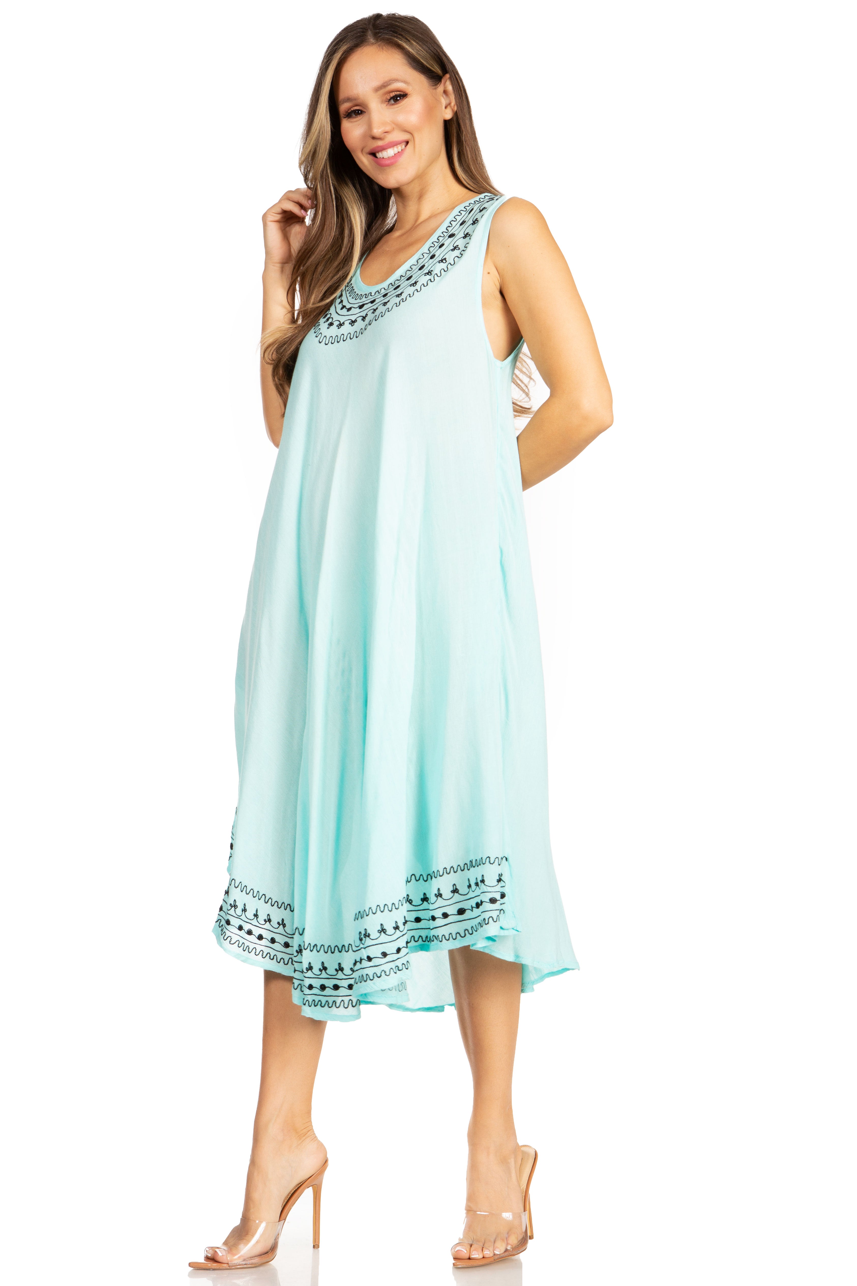 Teal Sleeveless Dress