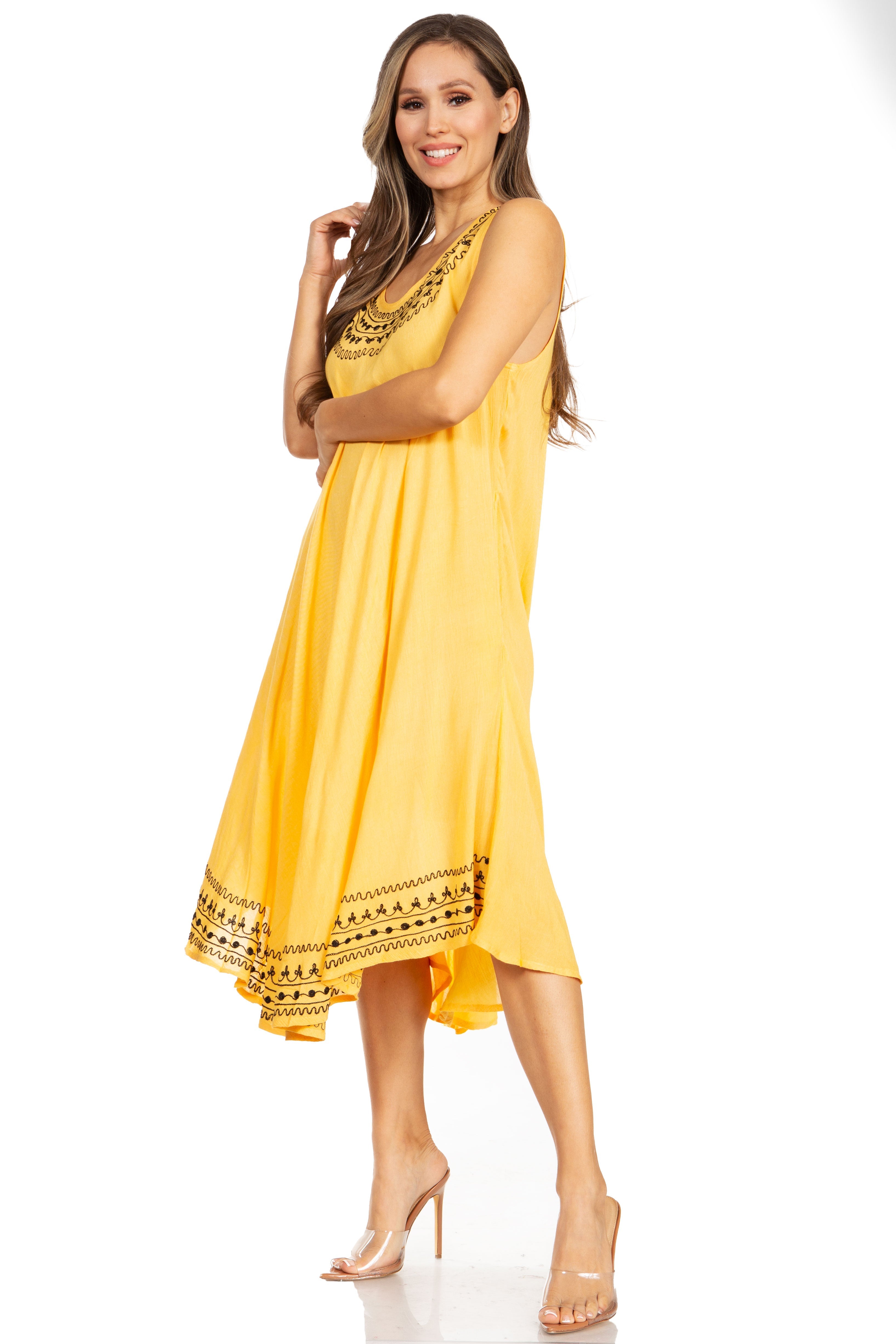 Yellow Sleeveless Dress