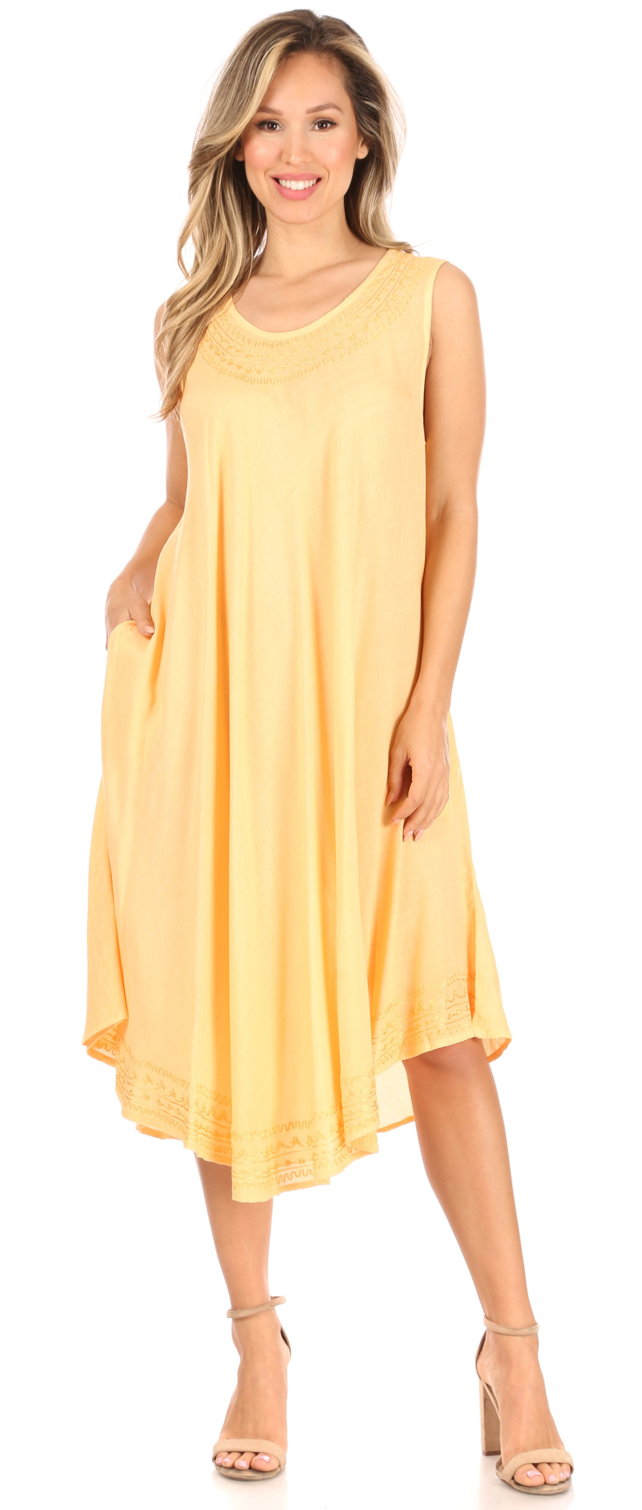 Yellow Sleeveless Dress
