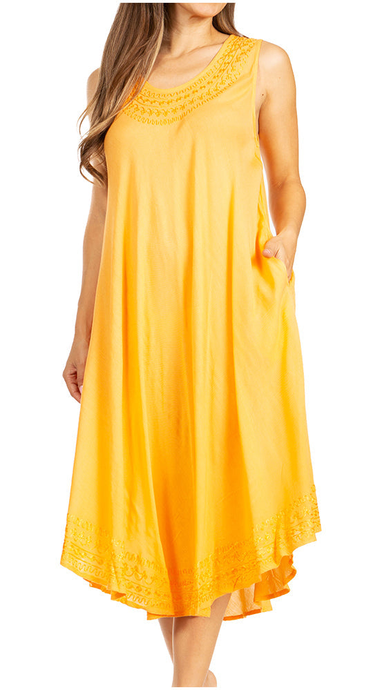 Yellow Sleeveless Dress