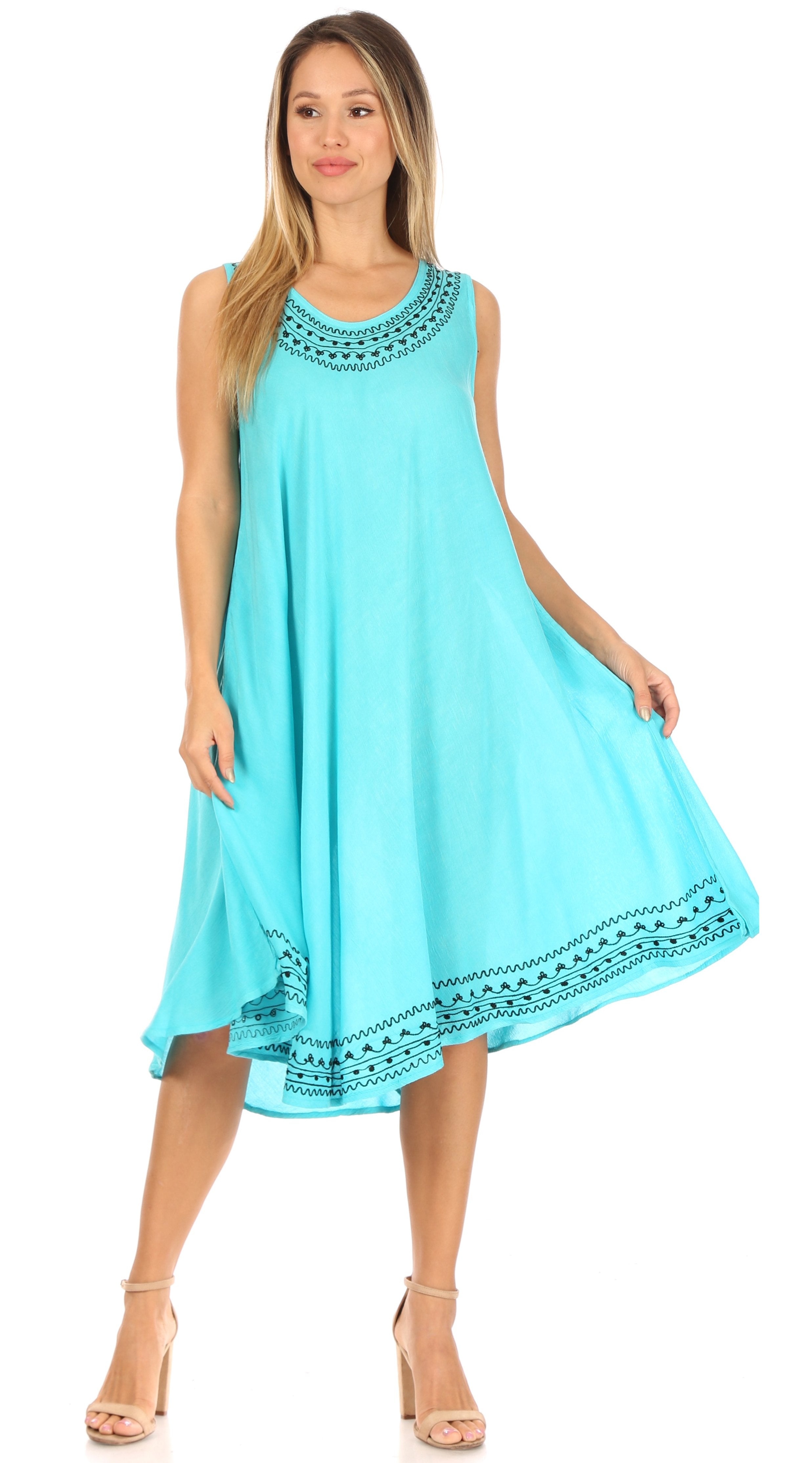 Turquoise Sleeveless Dress