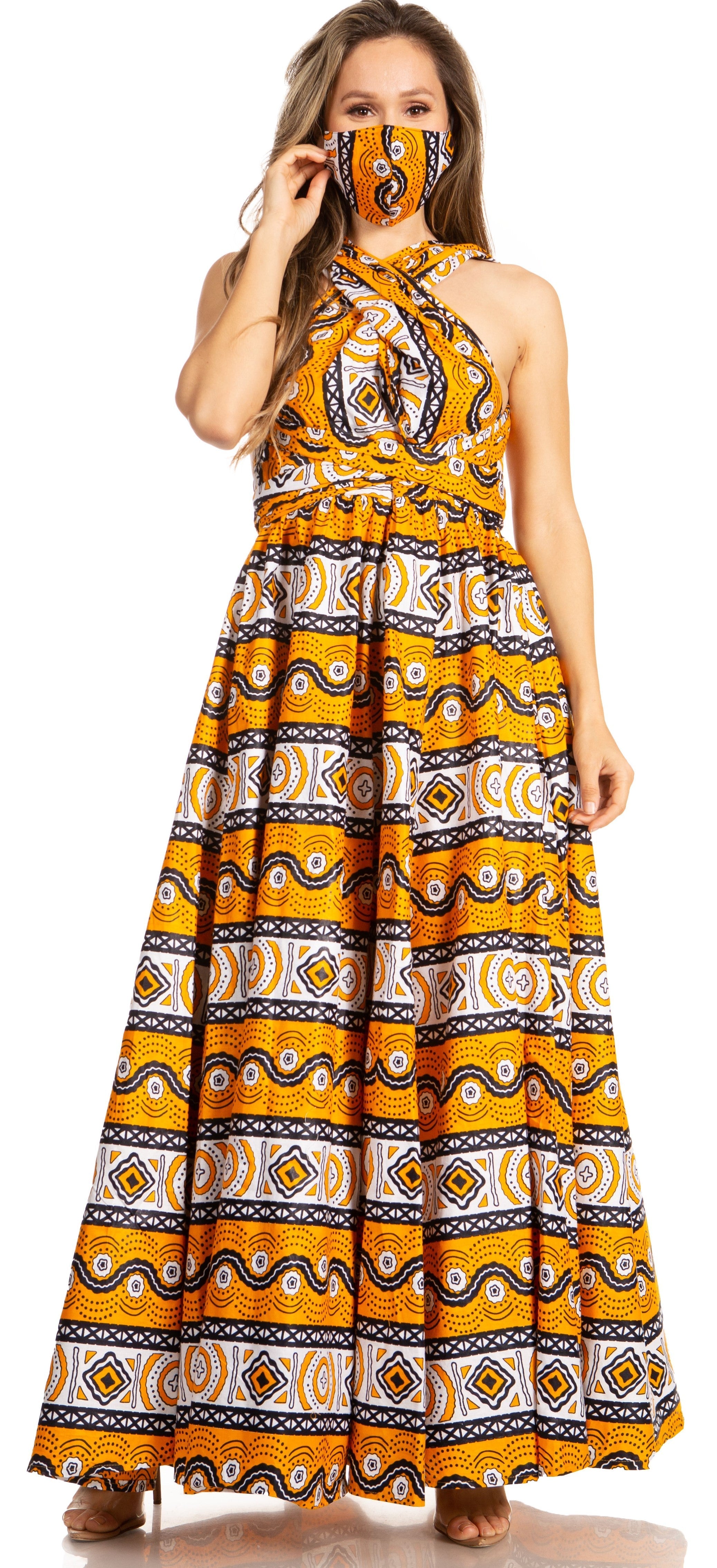 Sakkas - Sandy Sexy Backless Year Around Long Maxi Infinity Dress