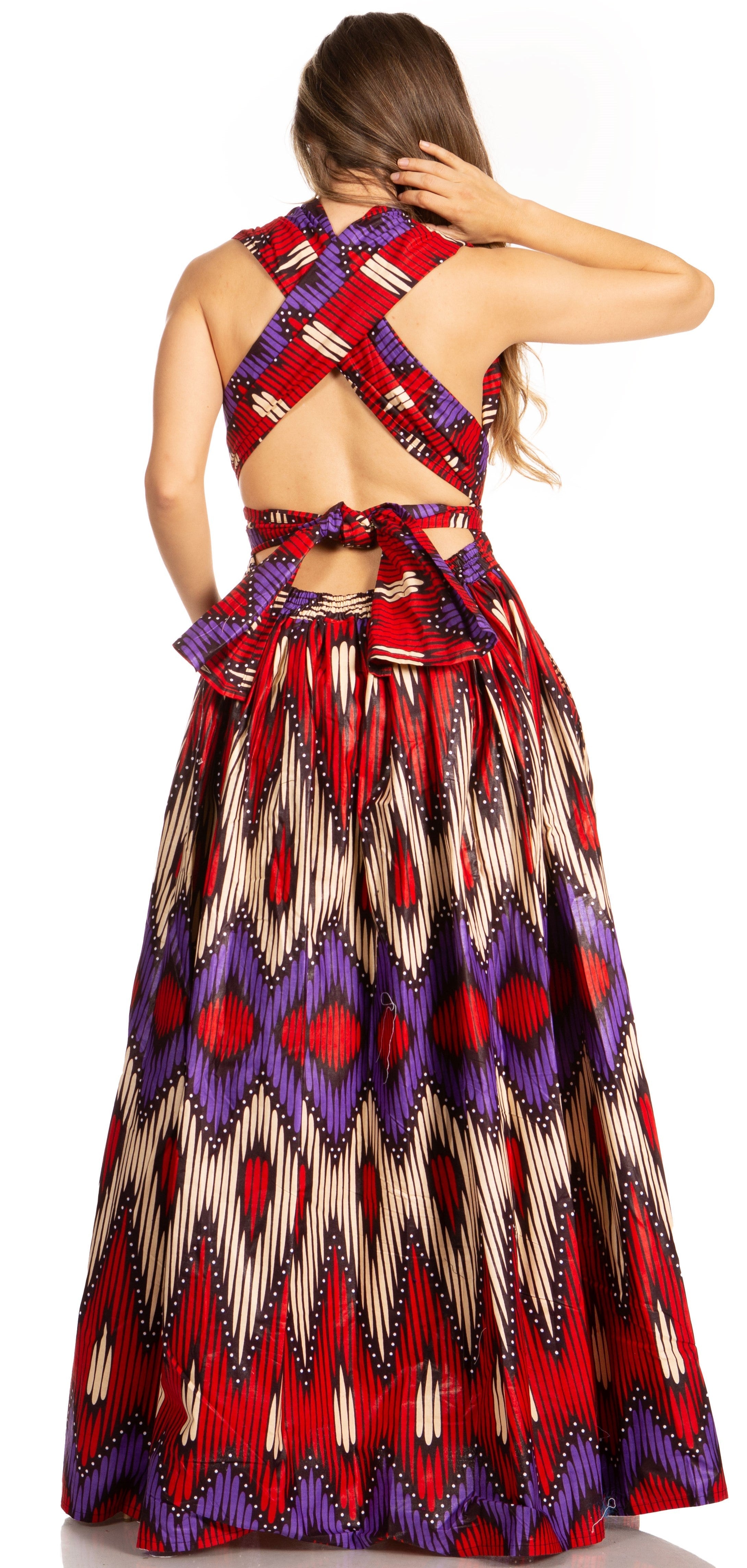 Sakkas - Sandy Sexy Backless Year Around Long Maxi Infinity Dress