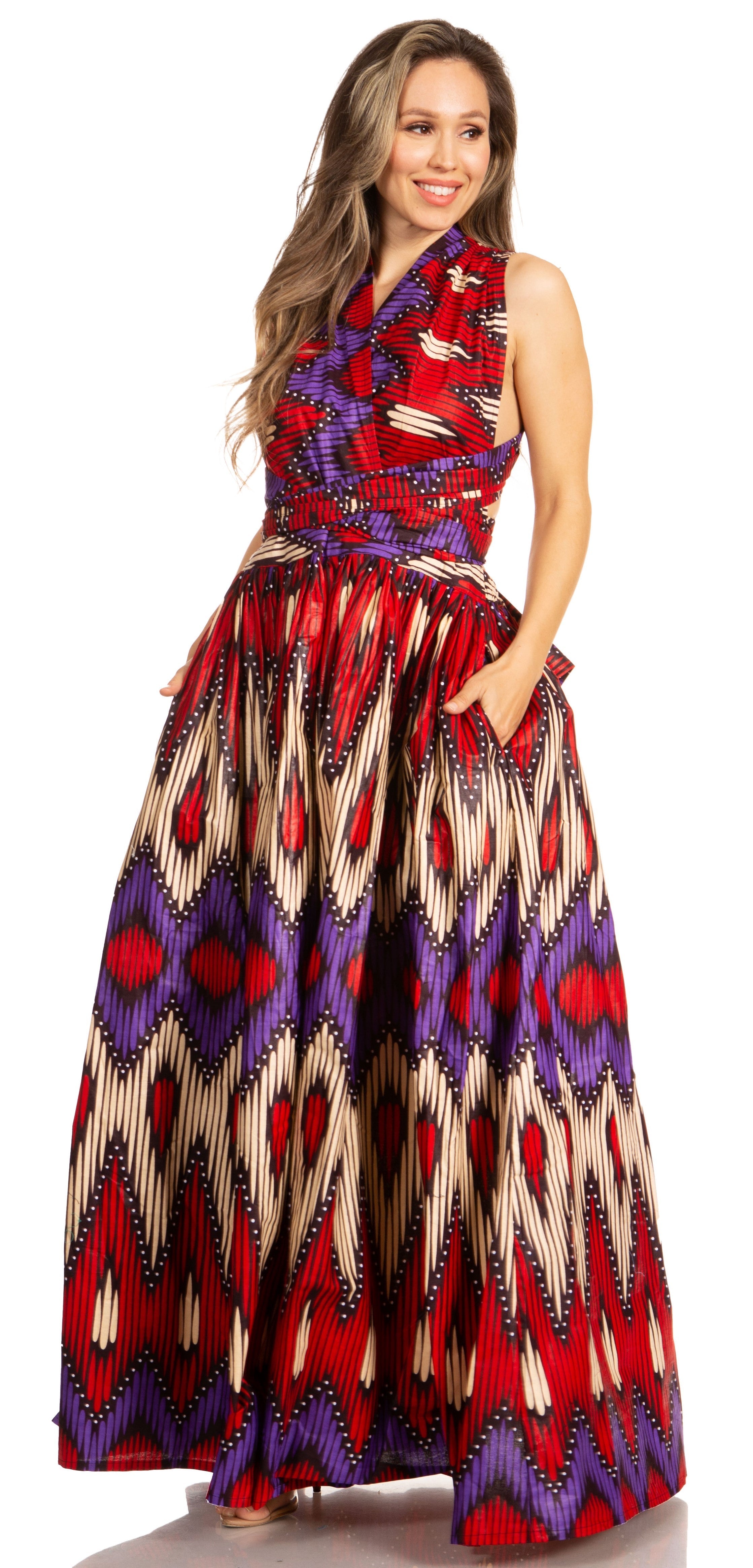 Sakkas - Sandy Sexy Backless Year Around Long Maxi Infinity Dress