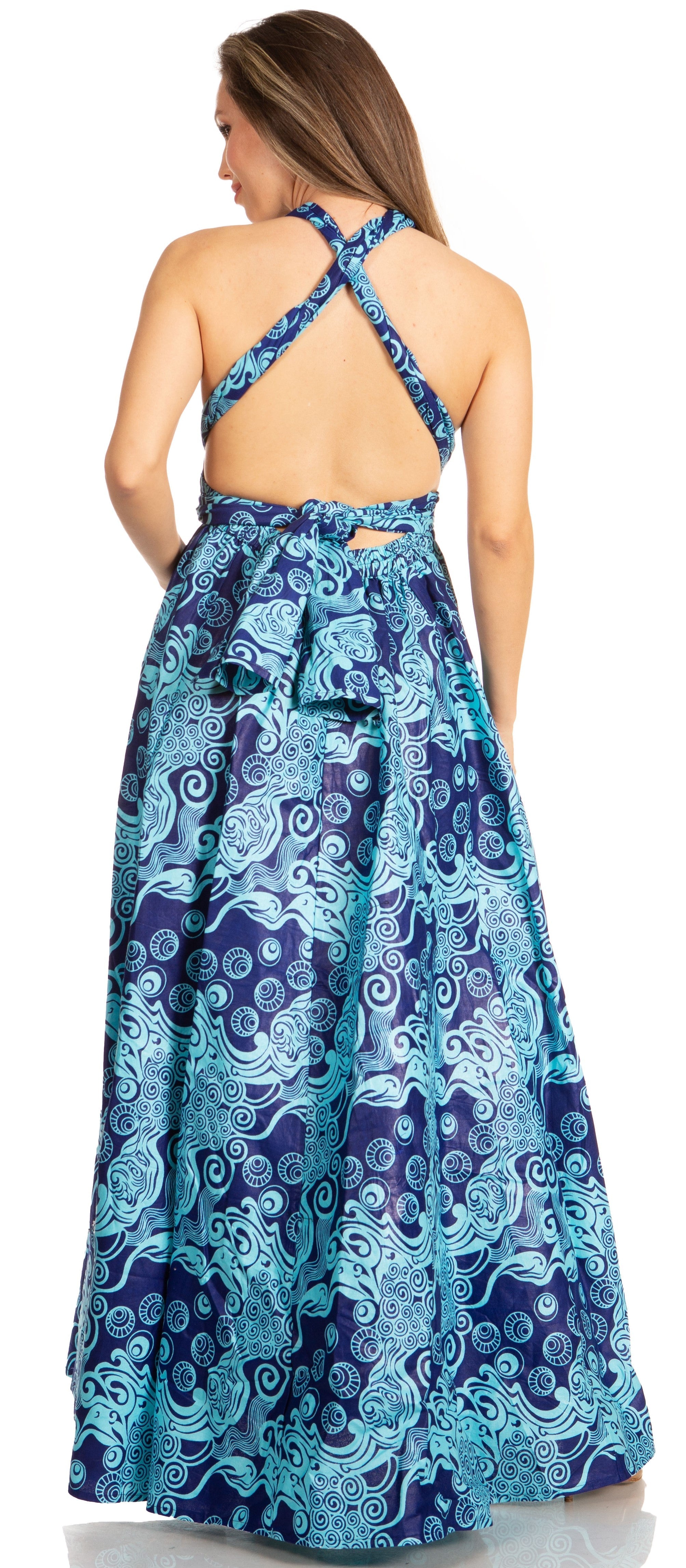 Sakkas - Sandy Sexy Backless Year Around Long Maxi Infinity Dress