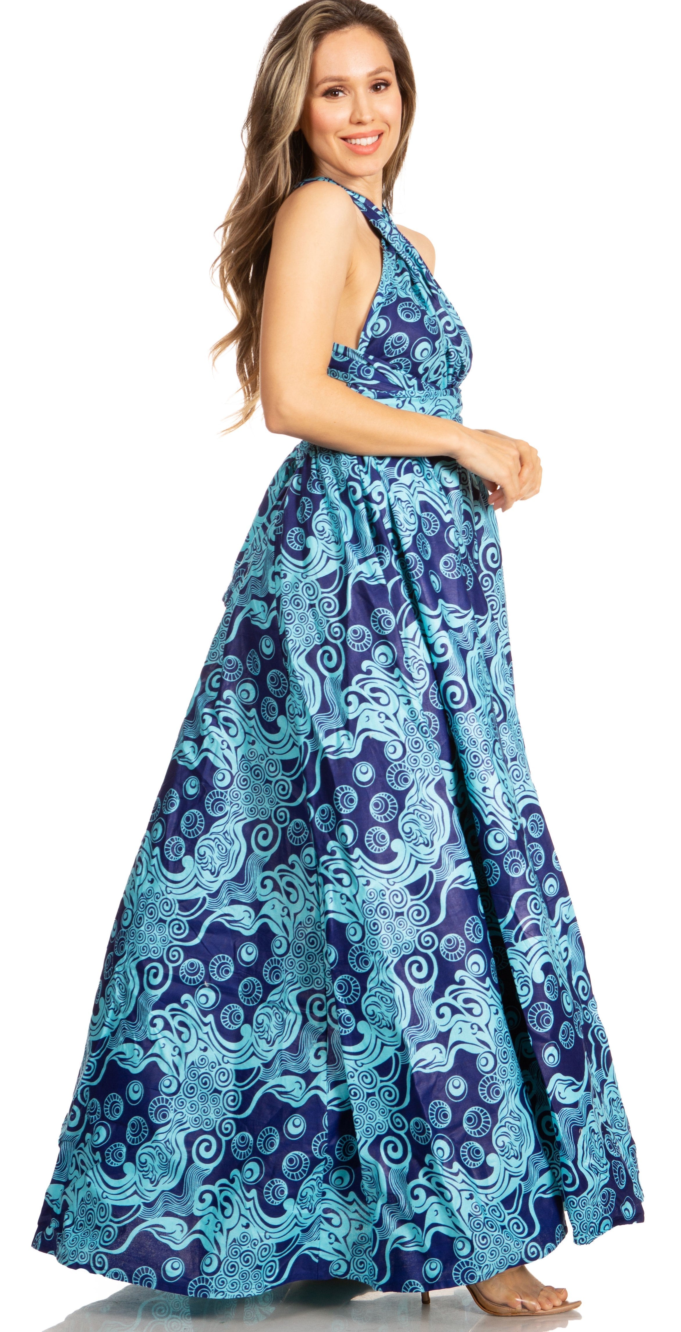 Sakkas - Sandy Sexy Backless Year Around Long Maxi Infinity Dress