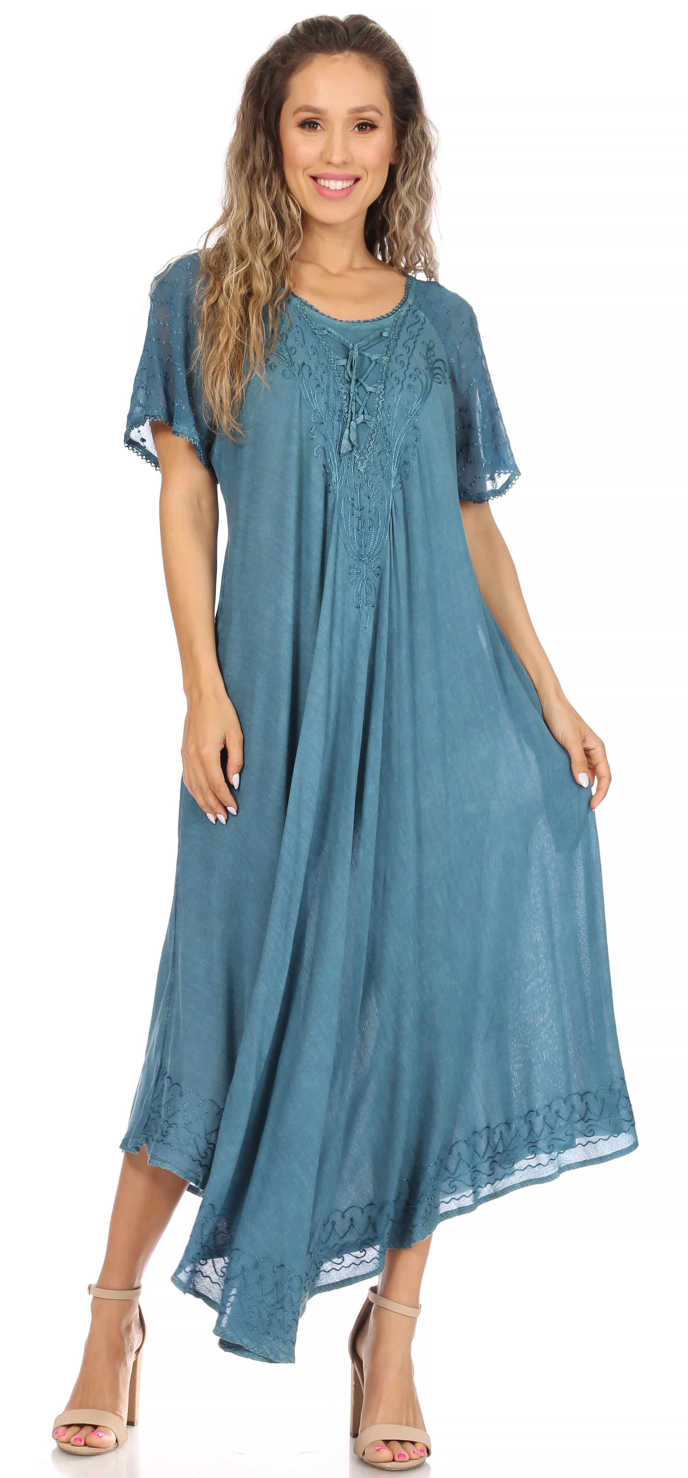 Teal Lace Dress