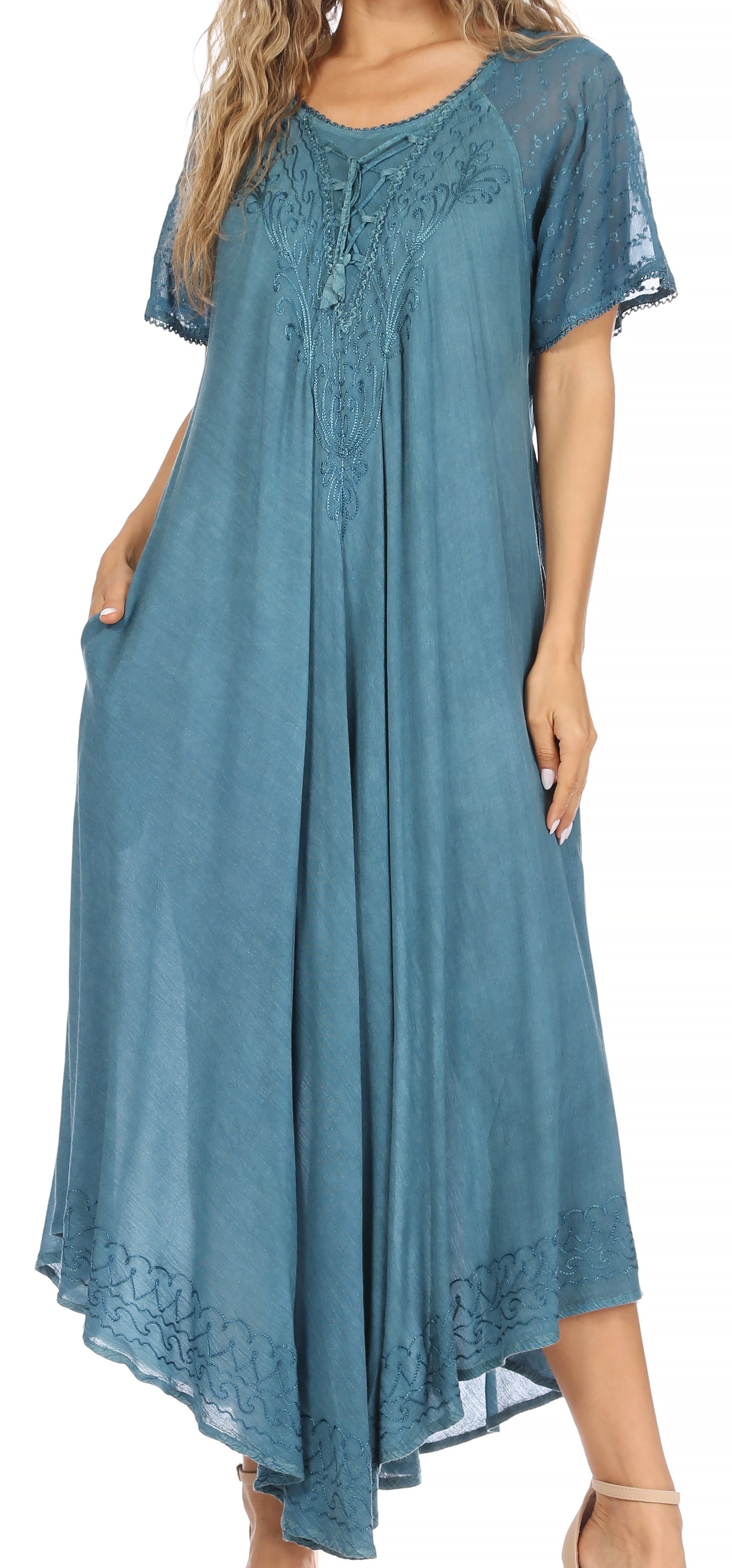 Teal Lace Dress