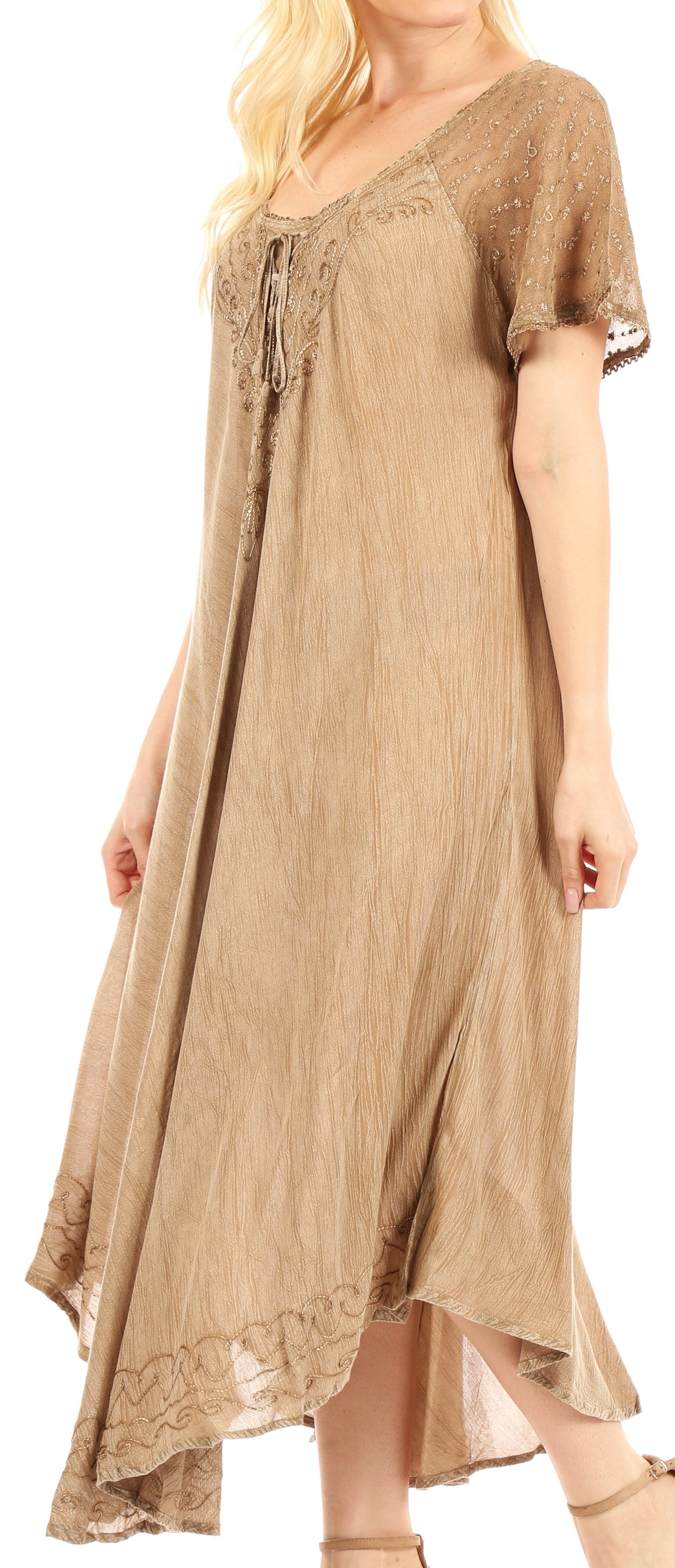 Tan Lace Dress