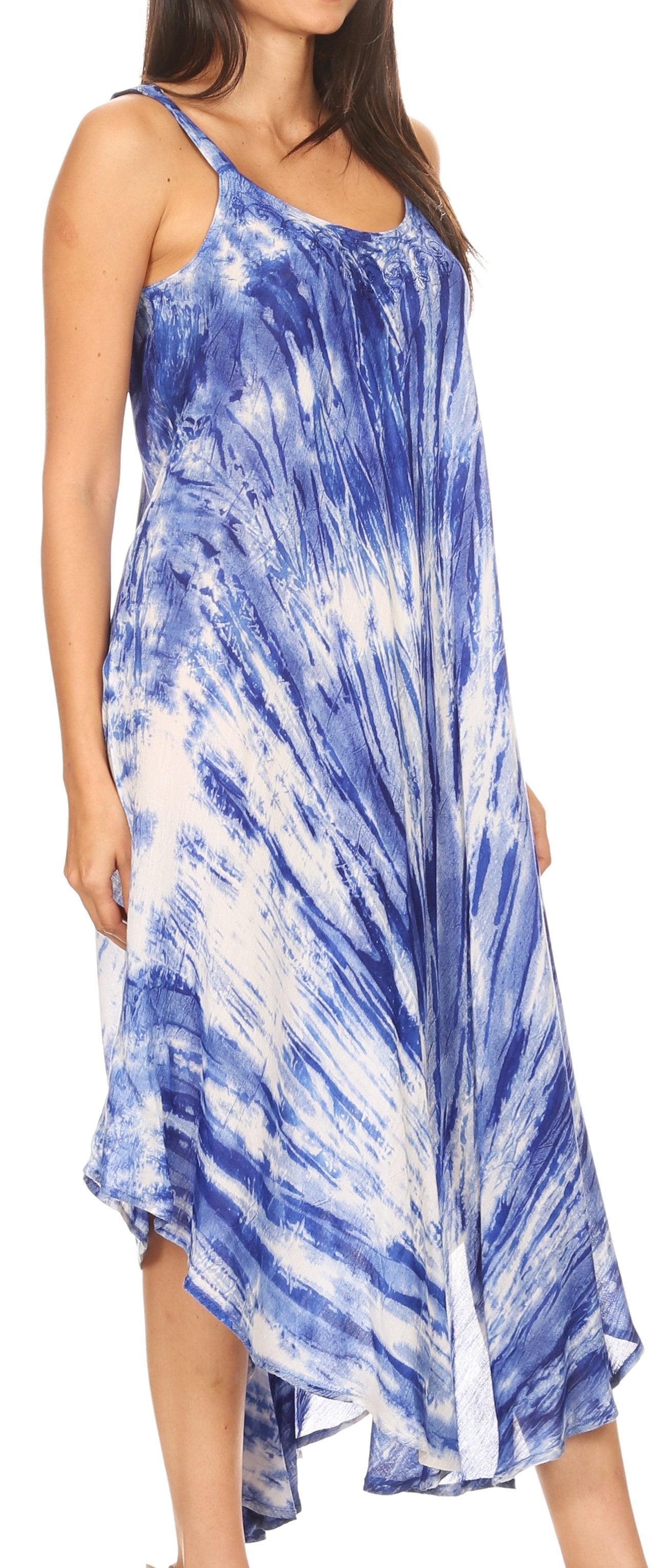 Sakkas - Liz Maxi Loose Sleeveless Summer Casual Tank Dress Cover-up Caftan
