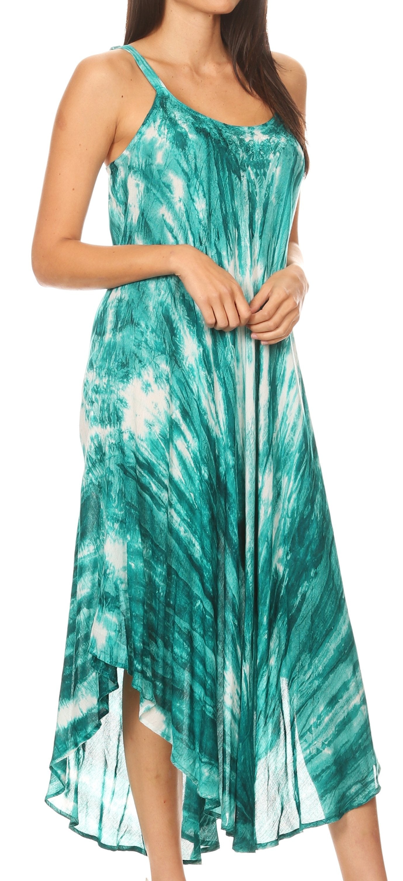 Sakkas - Liz Maxi Loose Sleeveless Summer Casual Tank Dress Cover-up Caftan