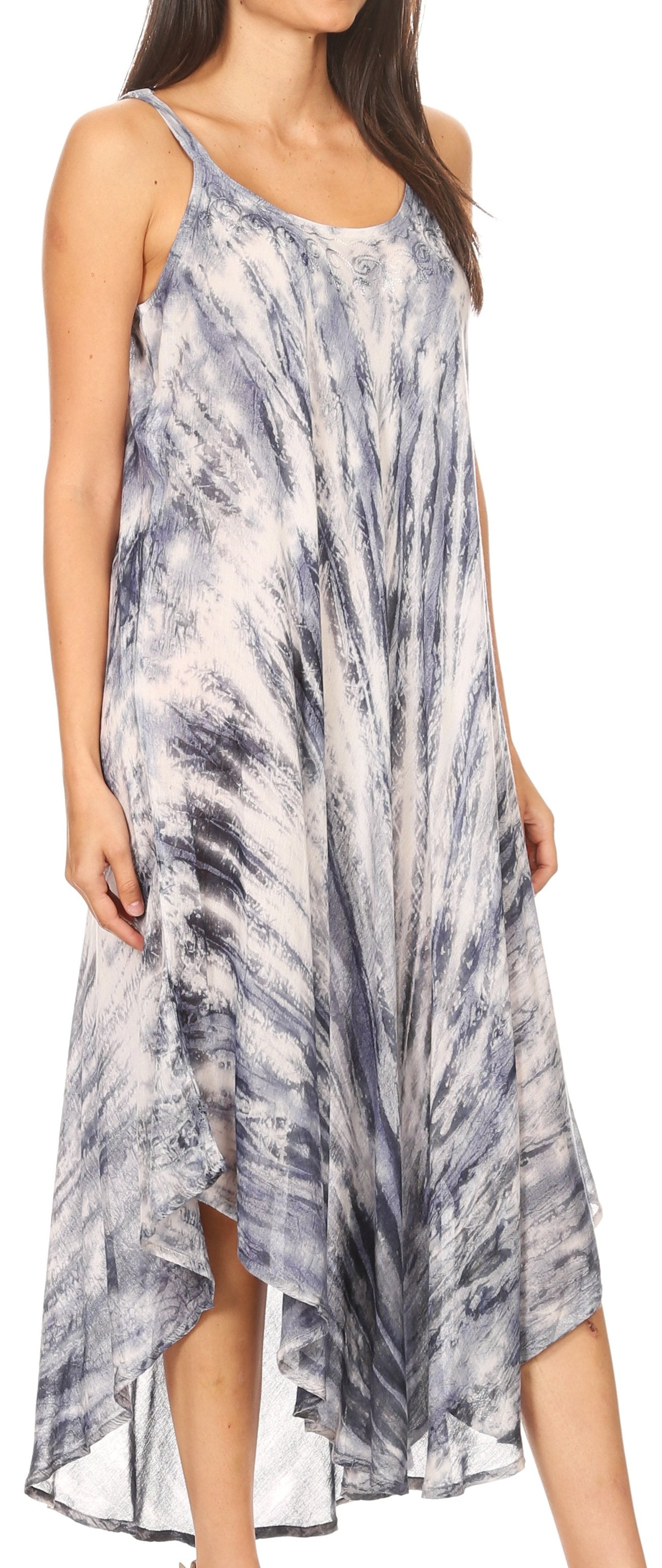 Sakkas - Liz Maxi Loose Sleeveless Summer Casual Tank Dress Cover-up Caftan