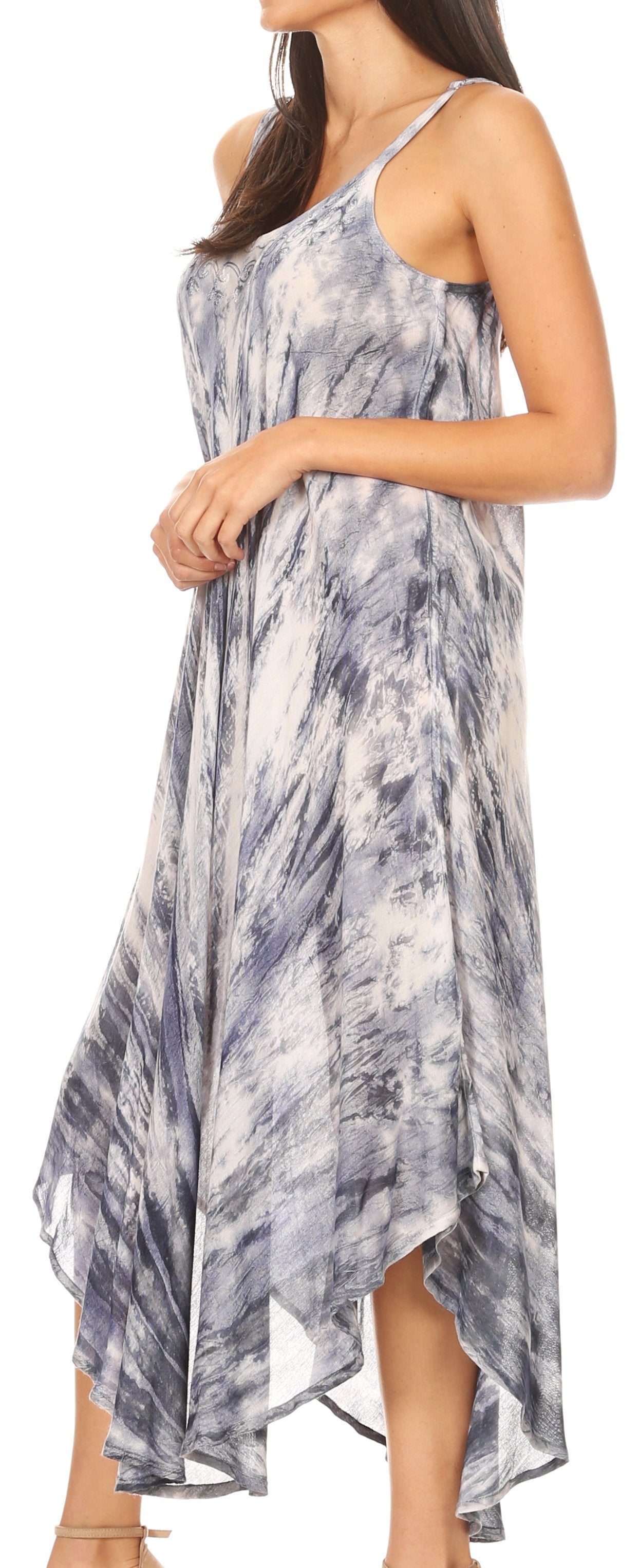 Sakkas - Liz Maxi Loose Sleeveless Summer Casual Tank Dress Cover-up Caftan