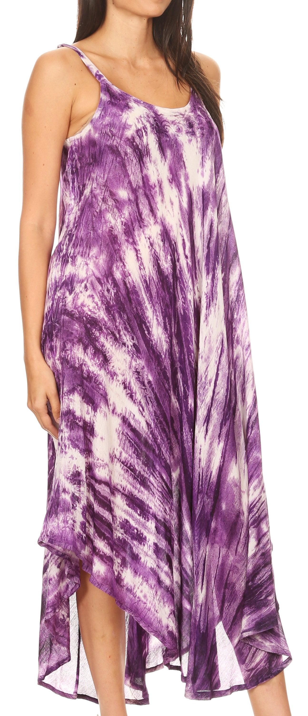 Sakkas - Liz Maxi Loose Sleeveless Summer Casual Tank Dress Cover-up Caftan