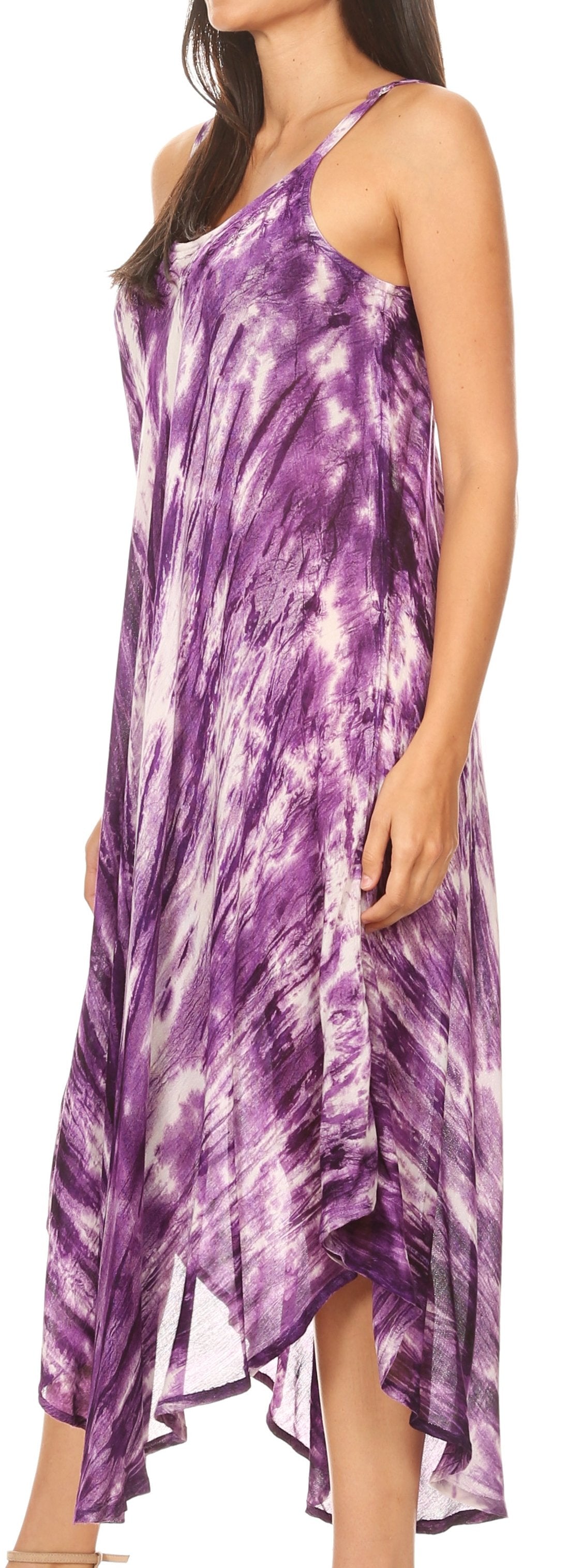 Sakkas - Liz Maxi Loose Sleeveless Summer Casual Tank Dress Cover-up Caftan