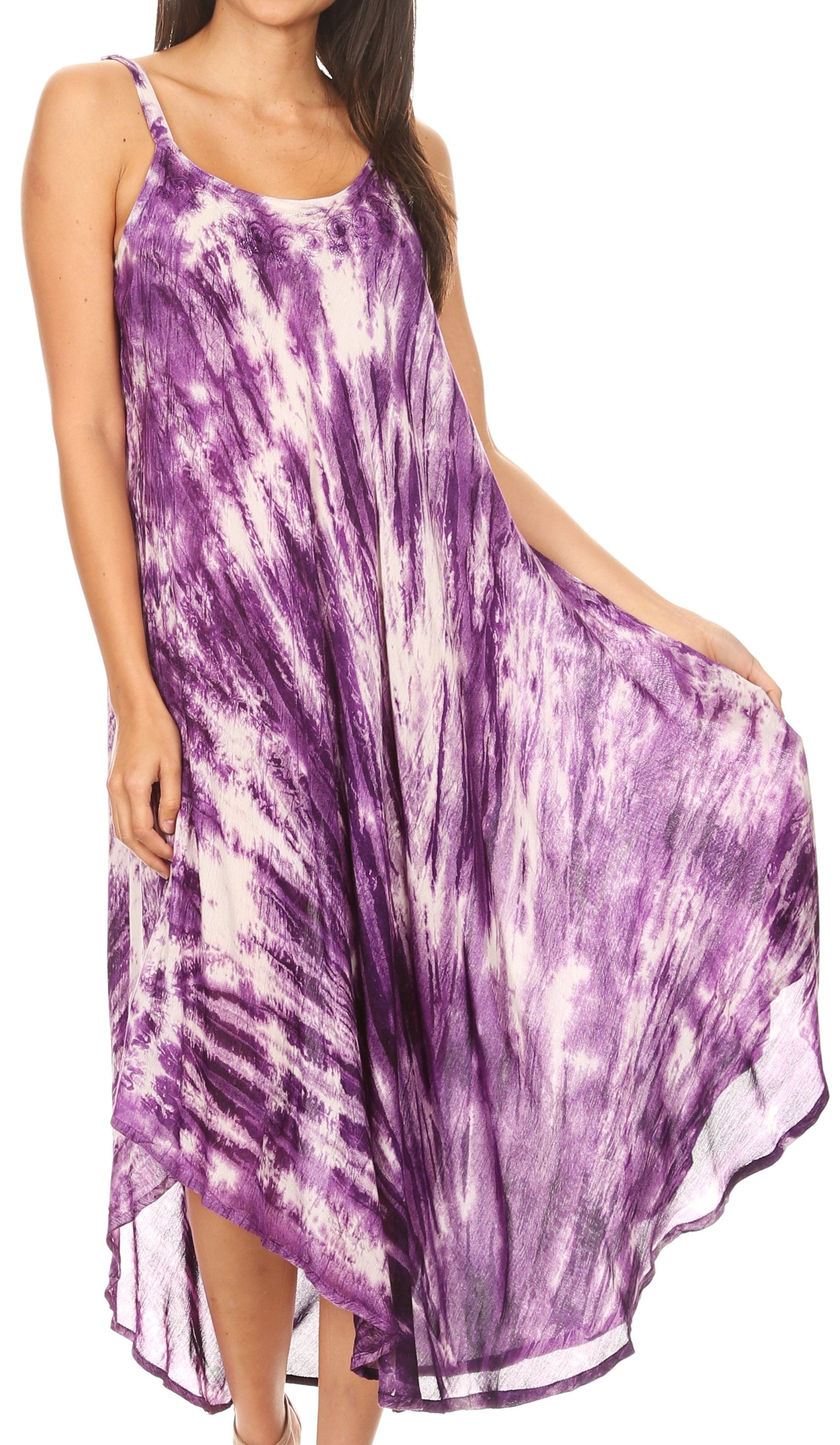 Sakkas - Liz Maxi Loose Sleeveless Summer Casual Tank Dress Cover-up Caftan