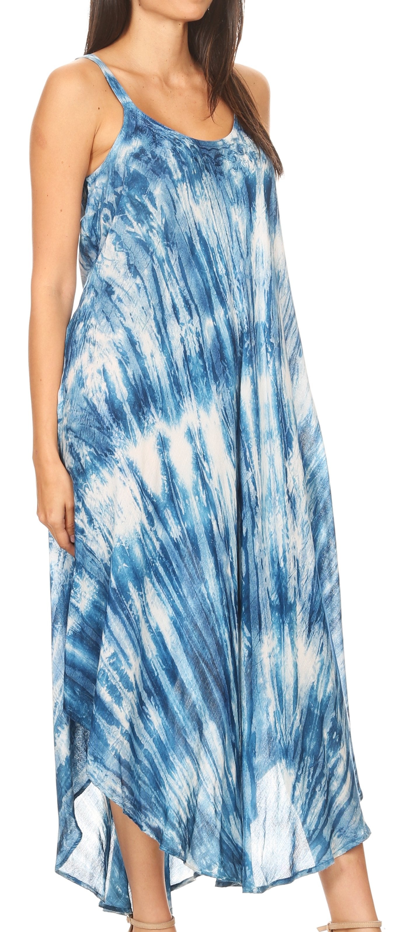 Sakkas - Liz Maxi Loose Sleeveless Summer Casual Tank Dress Cover-up Caftan