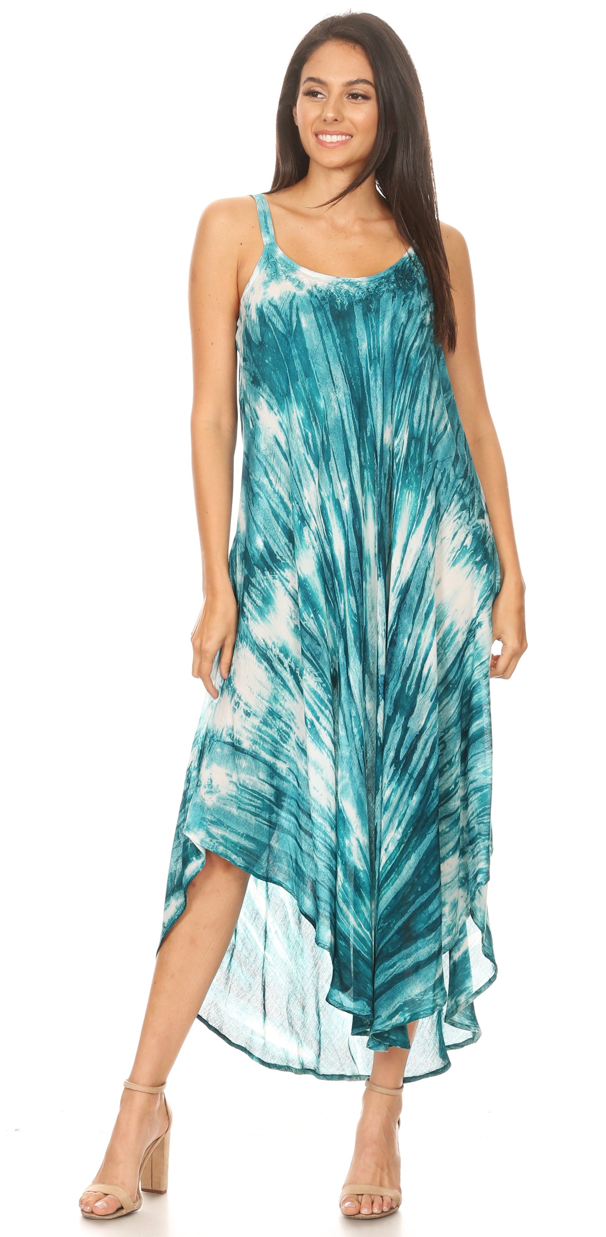 Sakkas - Liz Maxi Loose Sleeveless Summer Casual Tank Dress Cover-up Caftan