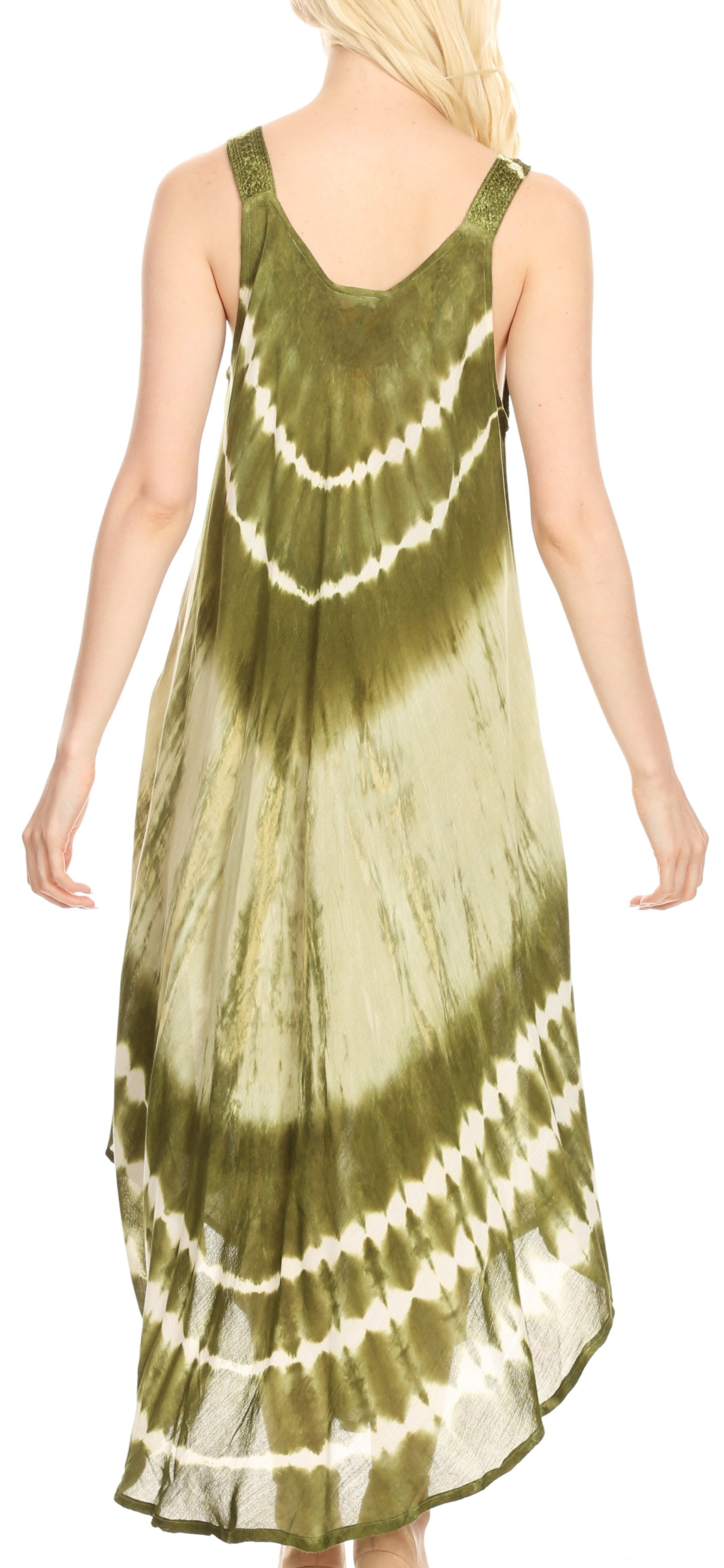 Sakkas - Liz Maxi Loose Sleeveless Summer Casual Tank Dress Cover-up Caftan