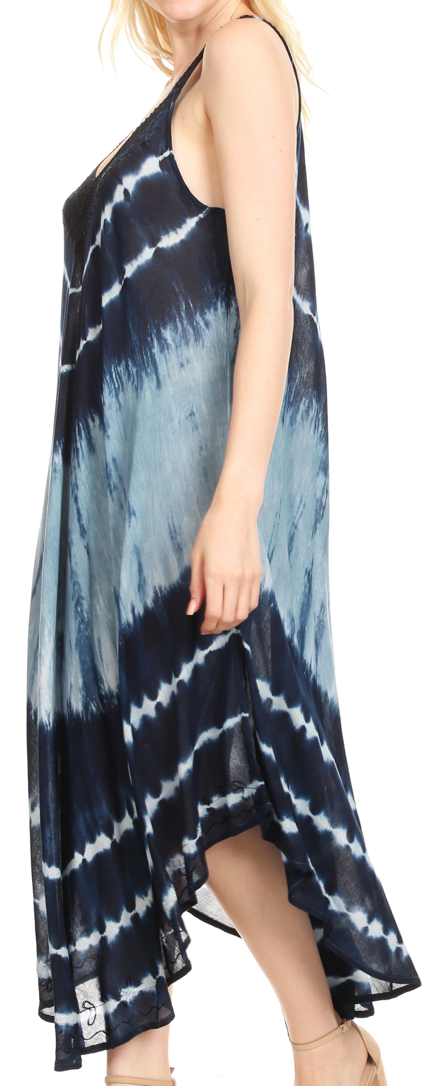 Sakkas - Liz Maxi Loose Sleeveless Summer Casual Tank Dress Cover-up Caftan