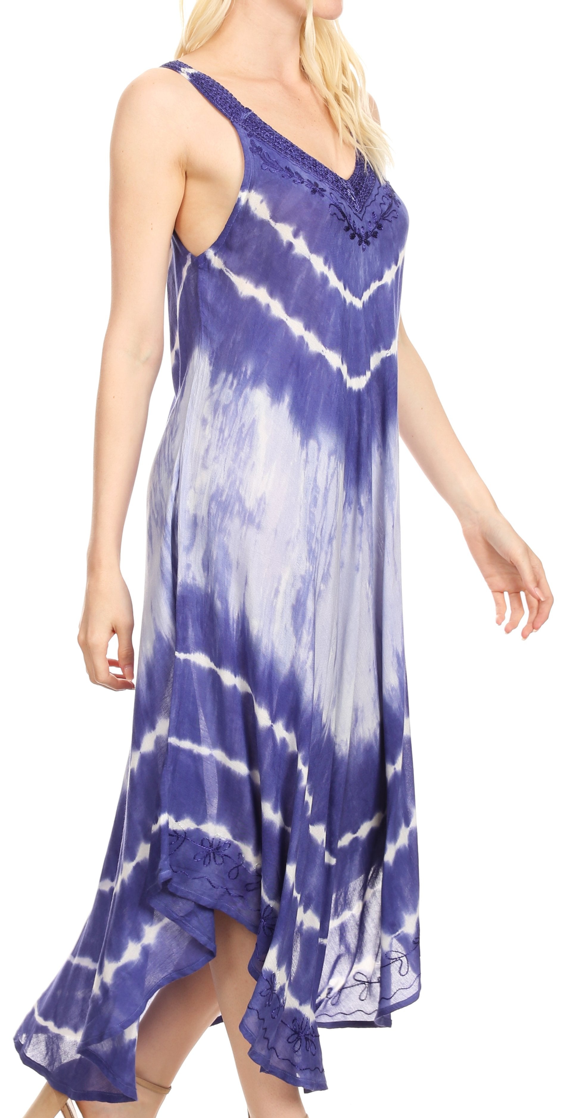 Sakkas - Liz Maxi Loose Sleeveless Summer Casual Tank Dress Cover-up Caftan
