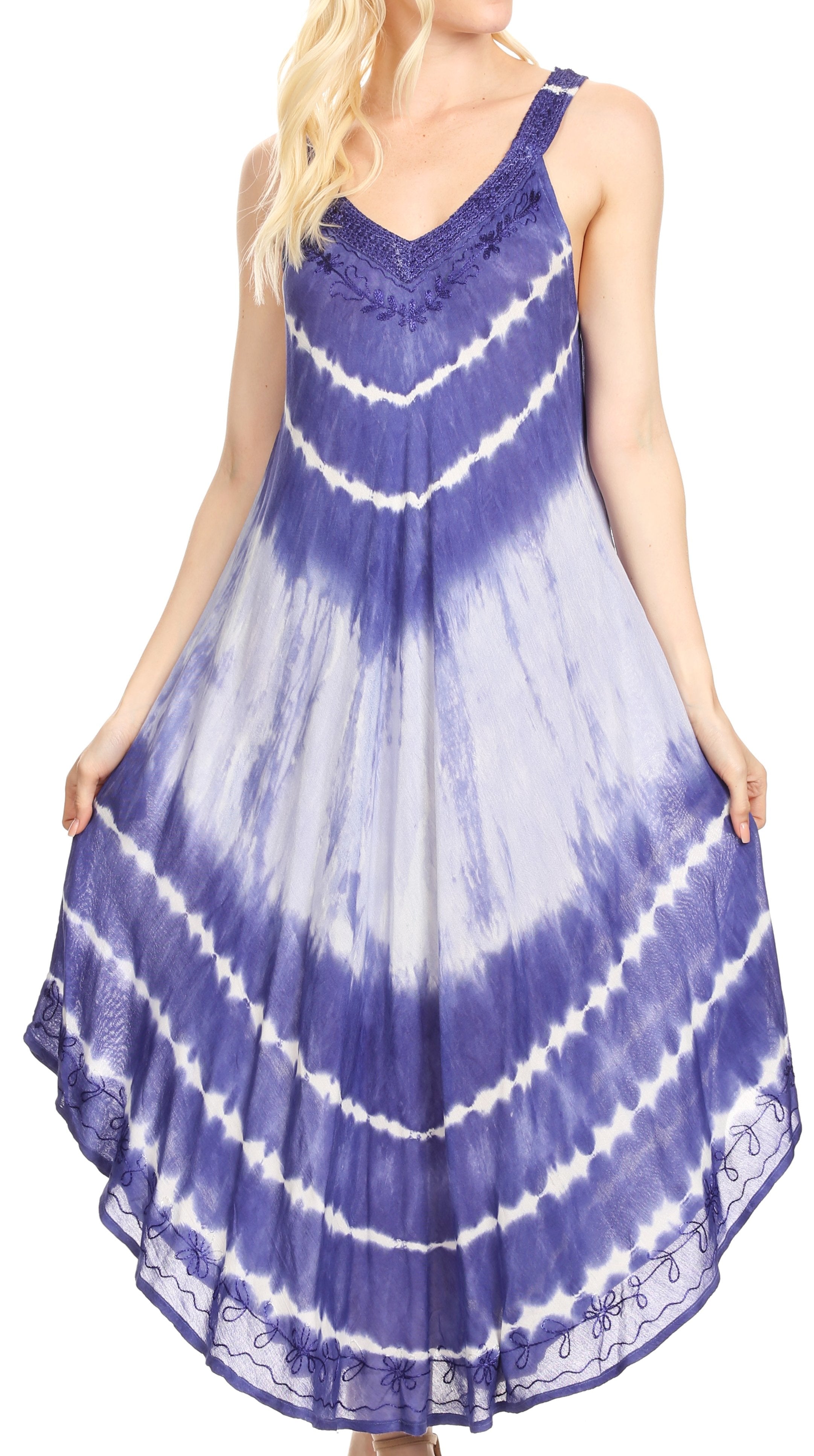 Sakkas - Liz Maxi Loose Sleeveless Summer Casual Tank Dress Cover-up Caftan