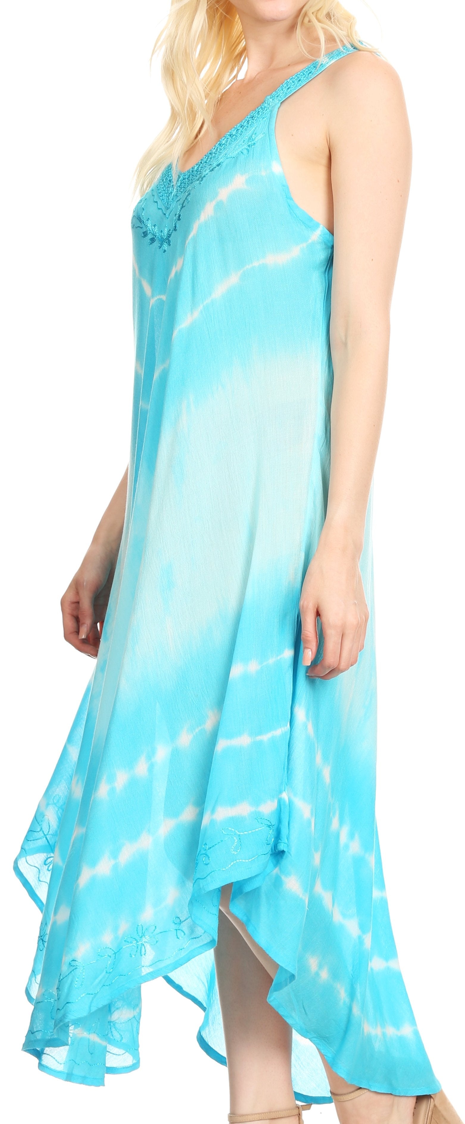 Sakkas - Liz Maxi Loose Sleeveless Summer Casual Tank Dress Cover-up Caftan
