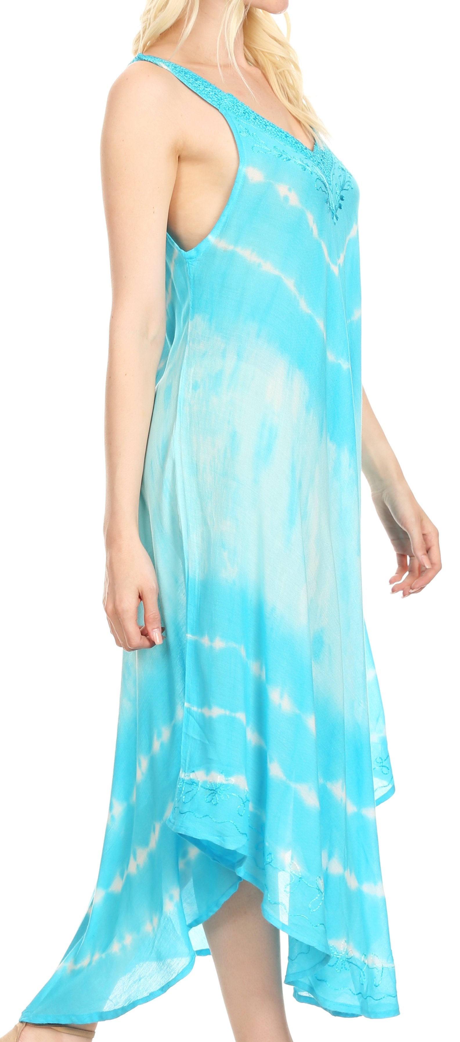 Sakkas - Liz Maxi Loose Sleeveless Summer Casual Tank Dress Cover-up Caftan