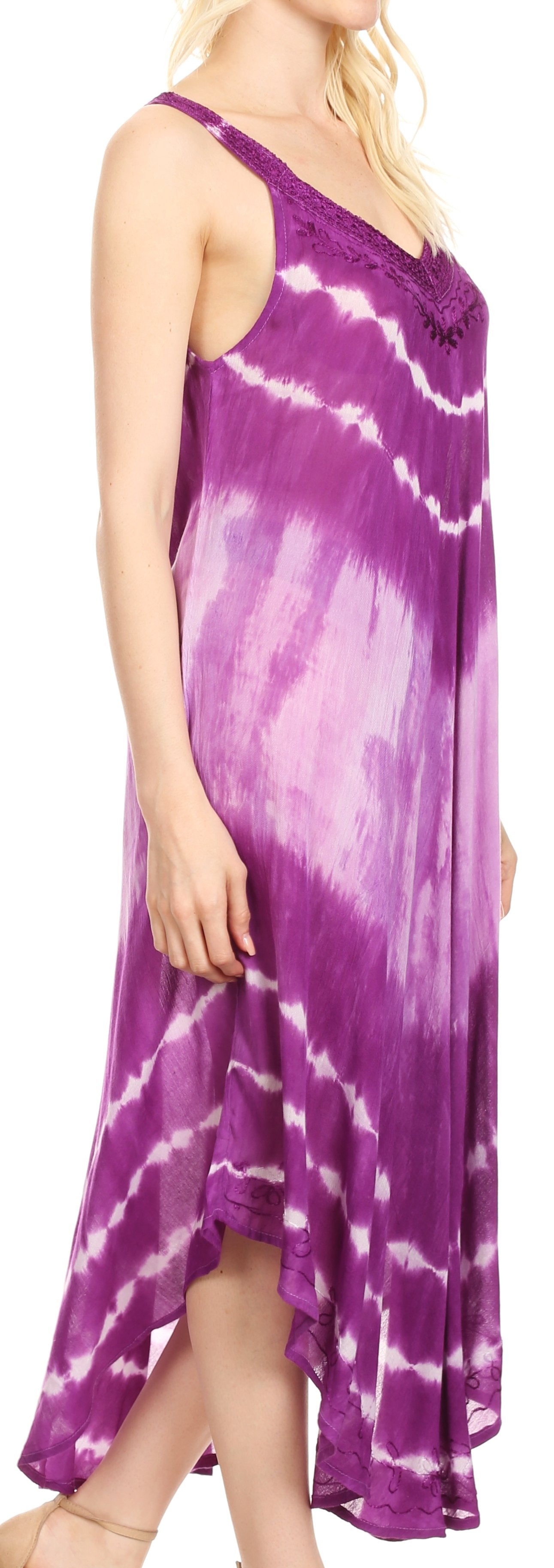 Sakkas - Liz Maxi Loose Sleeveless Summer Casual Tank Dress Cover-up Caftan