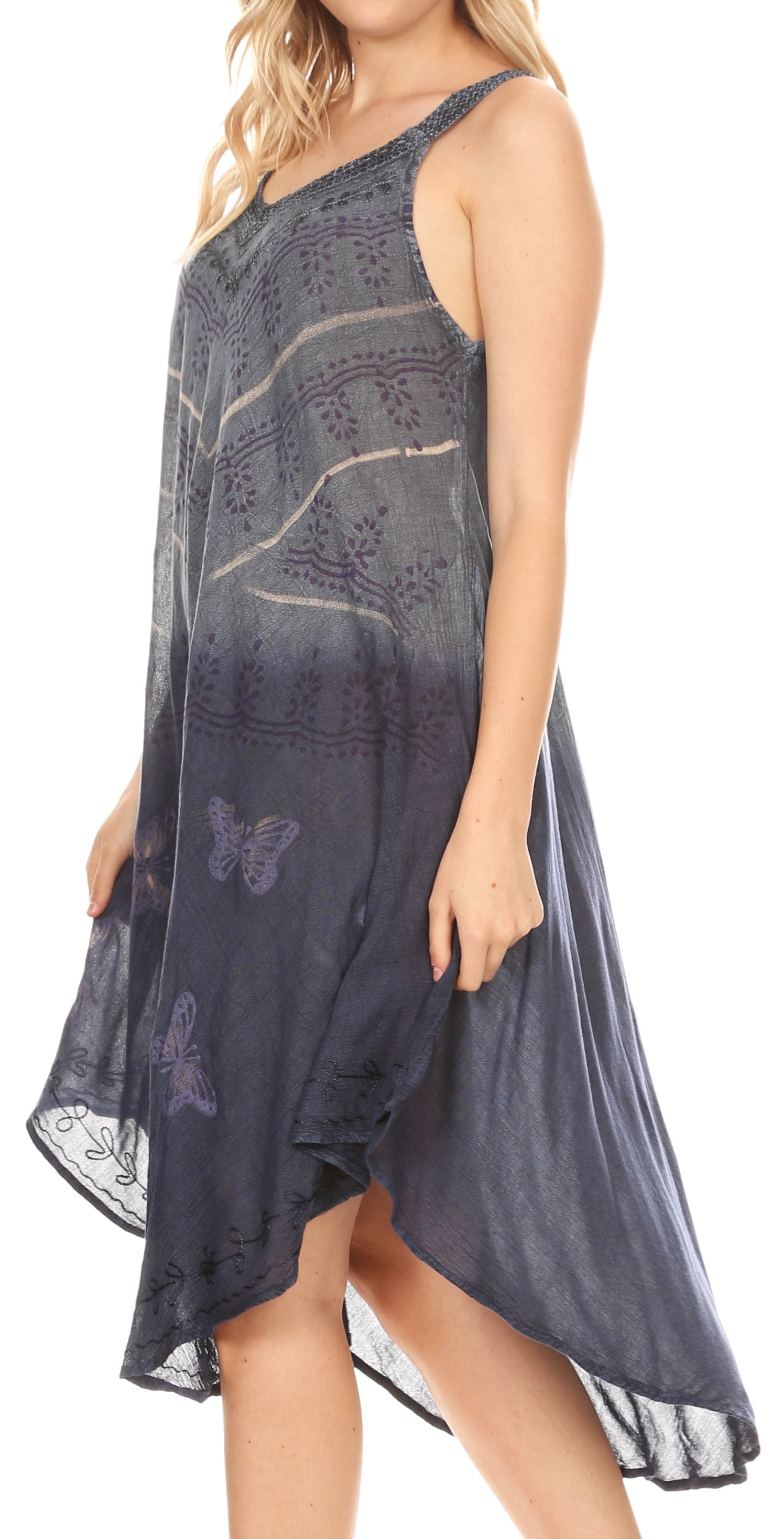 Sakkas - Liz Maxi Loose Sleeveless Summer Casual Tank Dress Cover-up Caftan