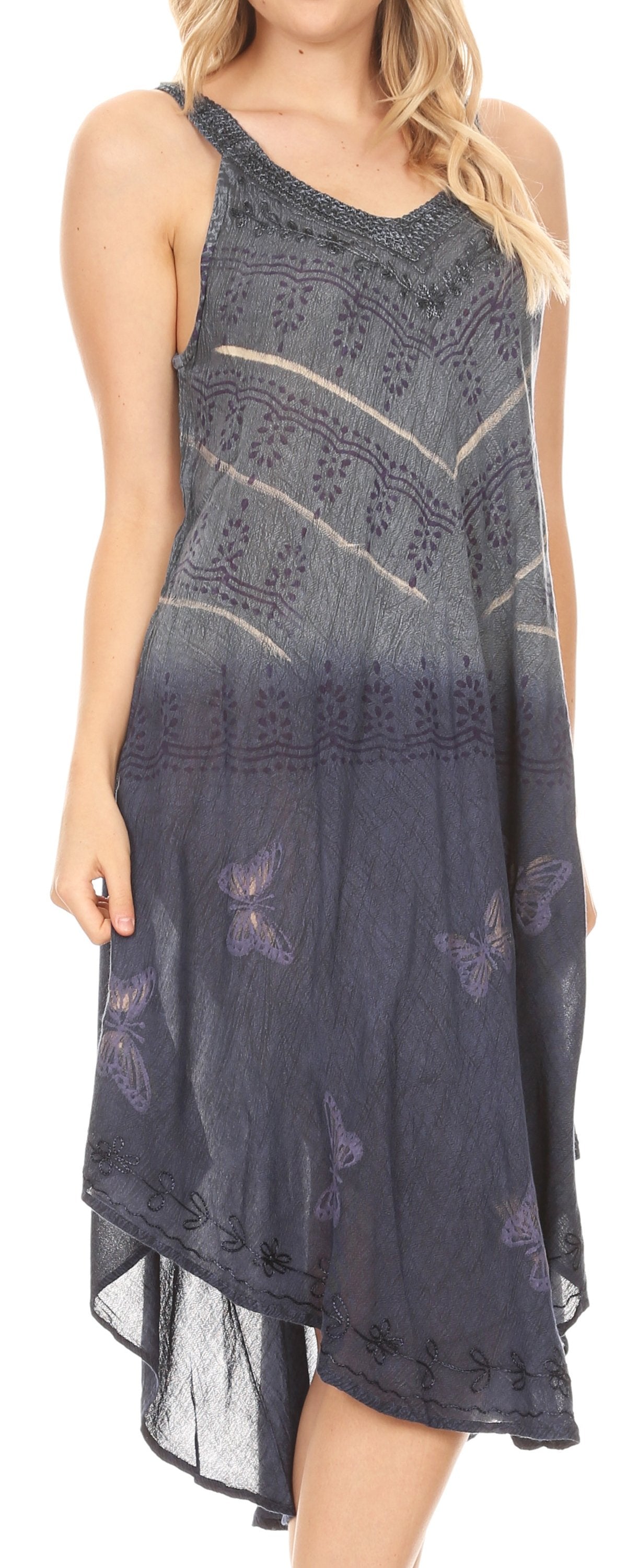 Sakkas - Liz Maxi Loose Sleeveless Summer Casual Tank Dress Cover-up Caftan