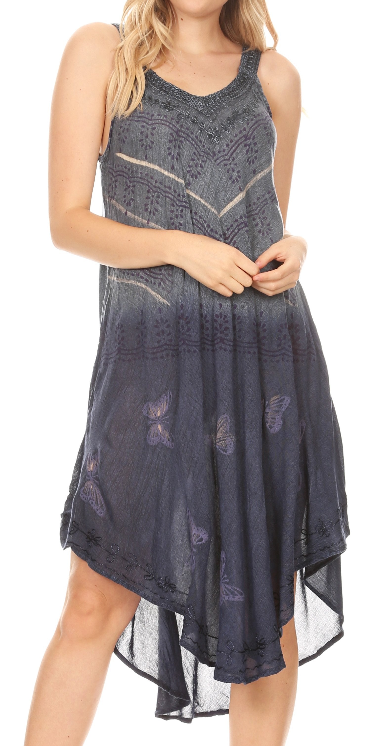 Sakkas - Liz Maxi Loose Sleeveless Summer Casual Tank Dress Cover-up Caftan