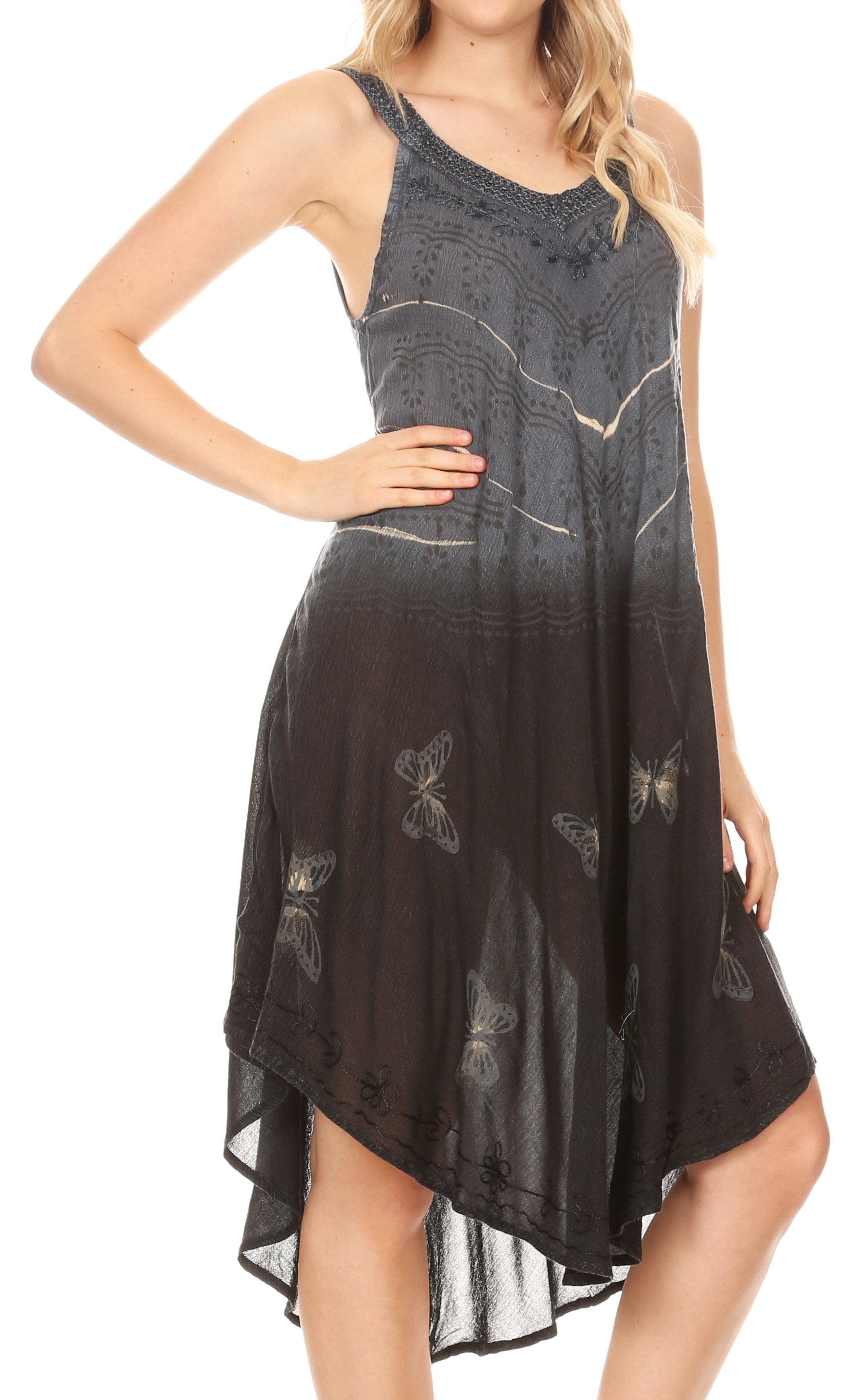 Sakkas - Liz Maxi Loose Sleeveless Summer Casual Tank Dress Cover-up Caftan