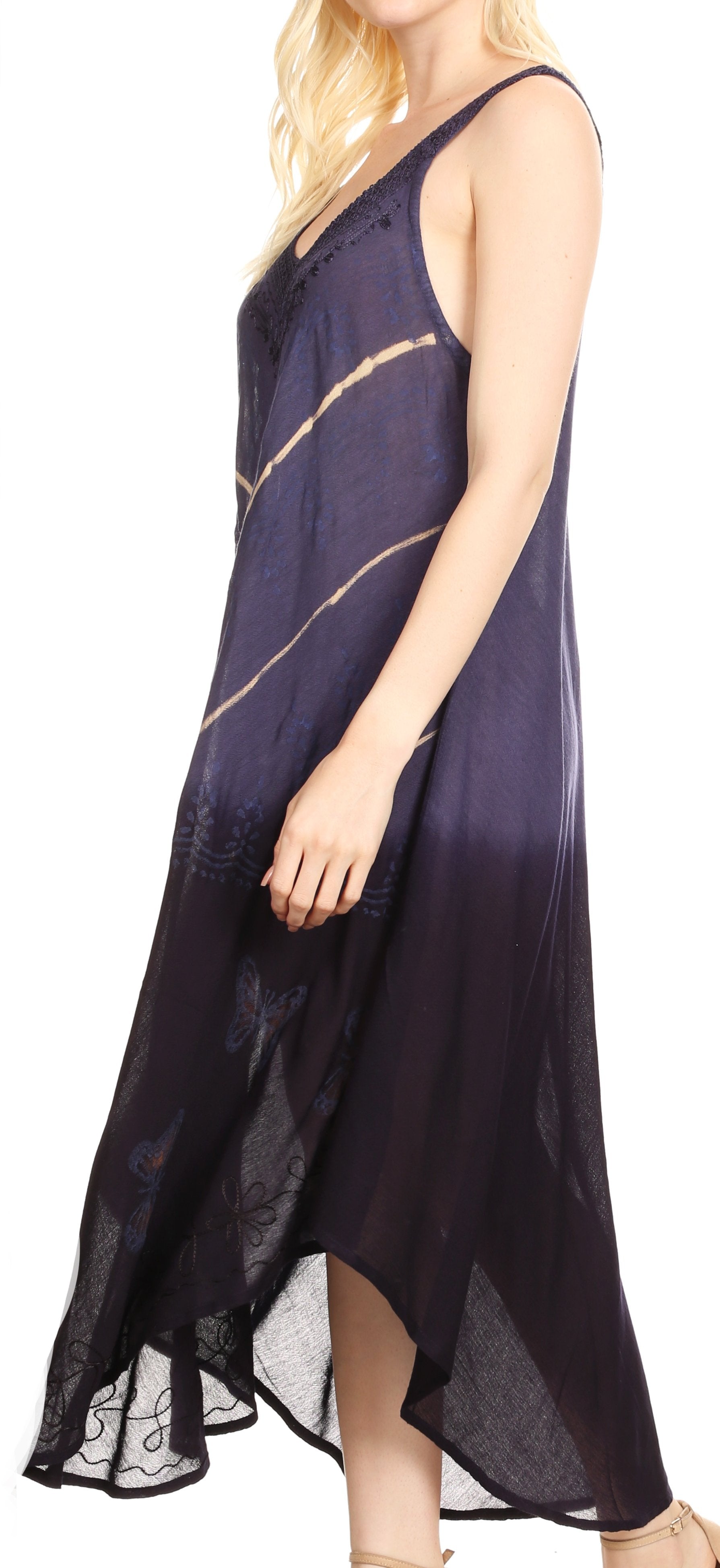 Sakkas - Liz Maxi Loose Sleeveless Summer Casual Tank Dress Cover-up Caftan