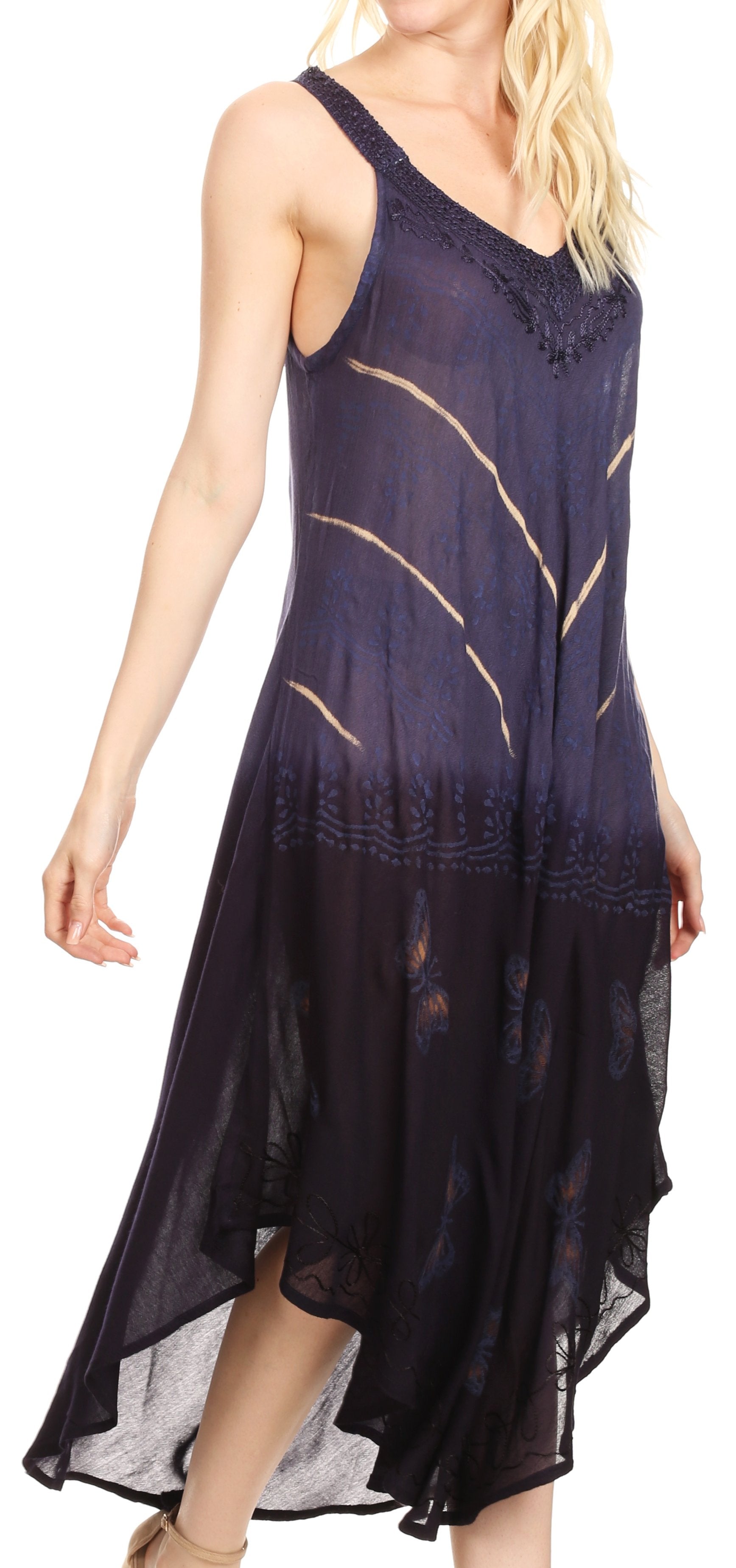 Sakkas - Liz Maxi Loose Sleeveless Summer Casual Tank Dress Cover-up Caftan