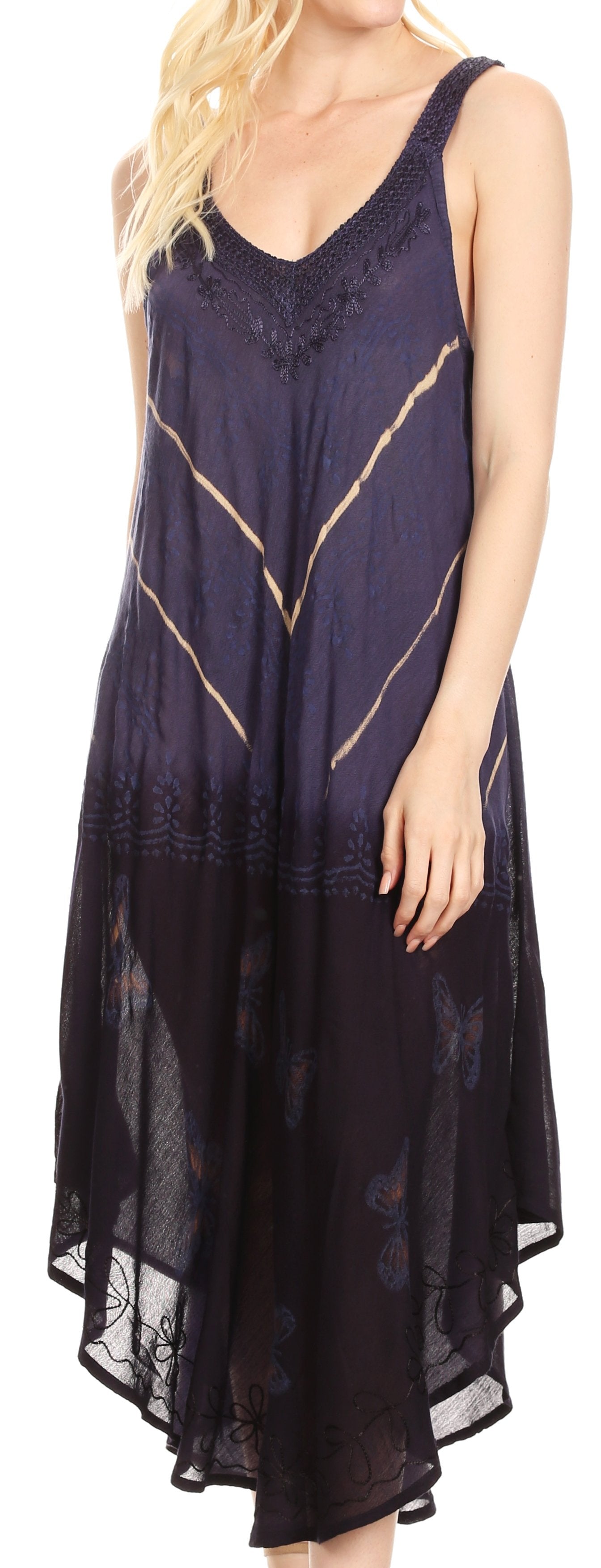 Sakkas - Liz Maxi Loose Sleeveless Summer Casual Tank Dress Cover-up Caftan
