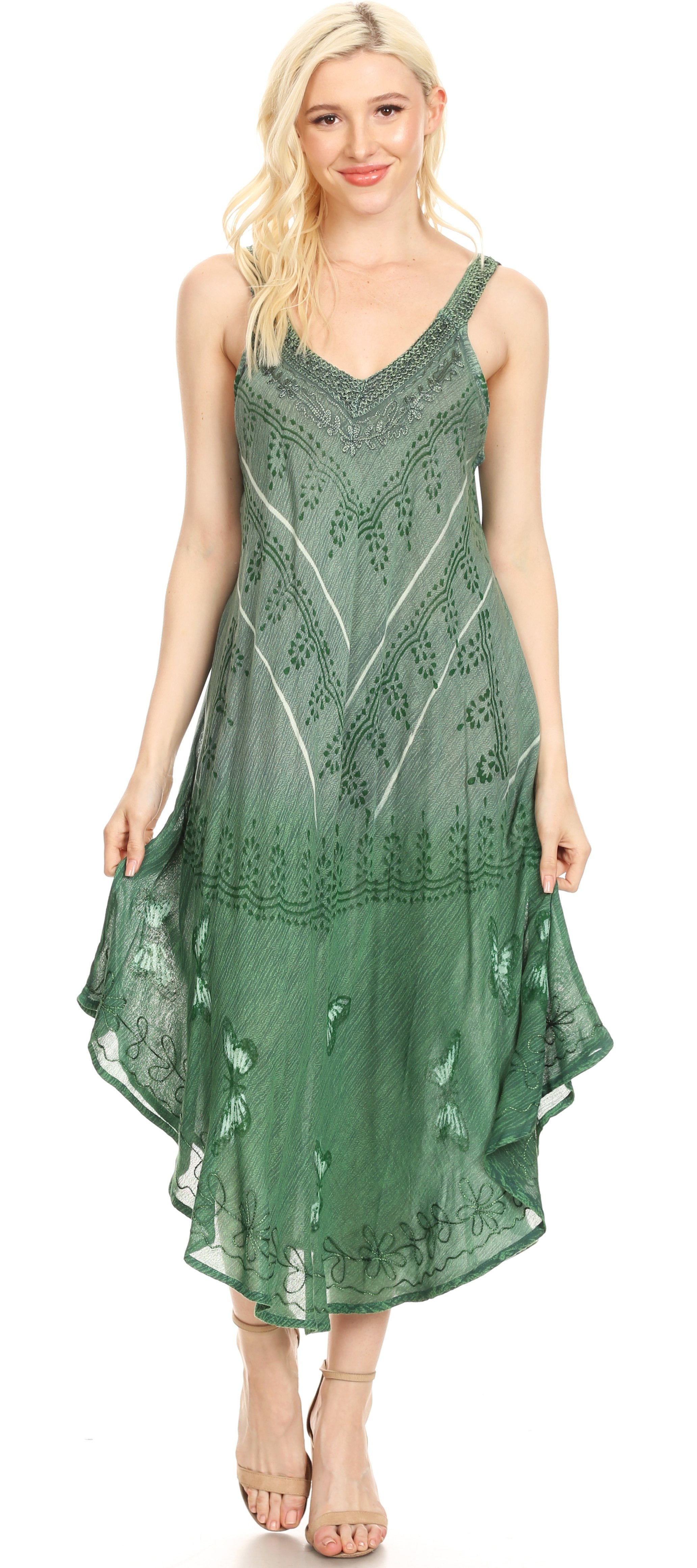 Sakkas - Liz Maxi Loose Sleeveless Summer Casual Tank Dress Cover-up Caftan