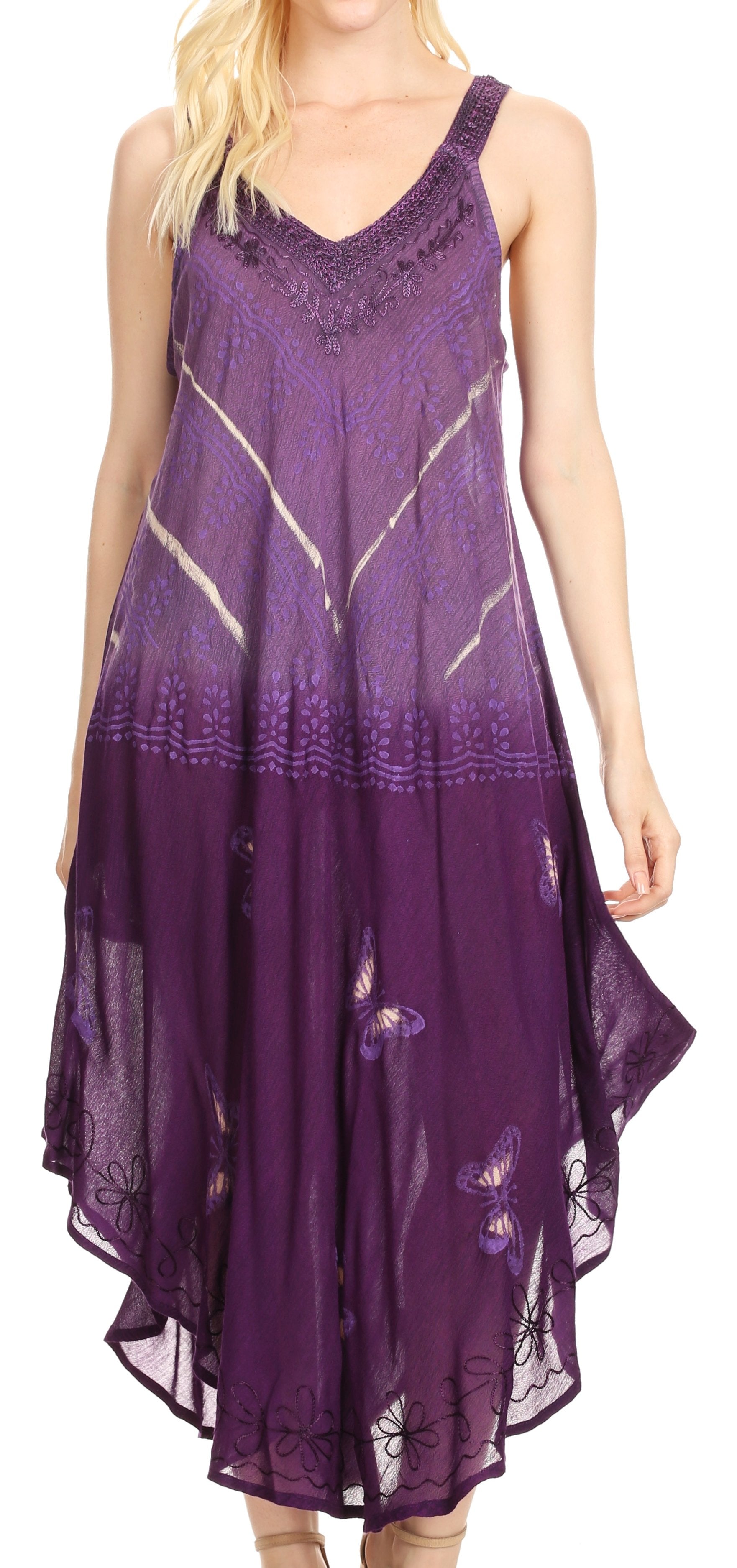 Sakkas - Liz Maxi Loose Sleeveless Summer Casual Tank Dress Cover-up Caftan
