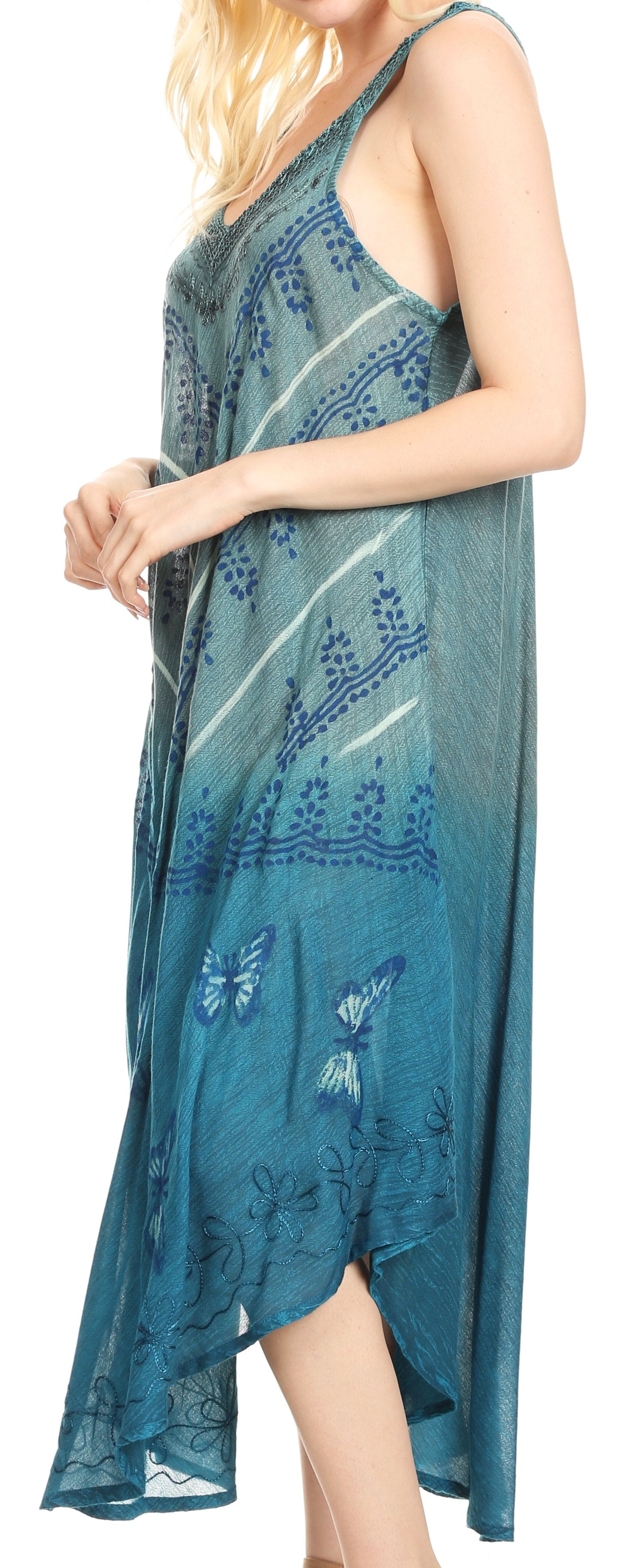 Sakkas - Liz Maxi Loose Sleeveless Summer Casual Tank Dress Cover-up Caftan
