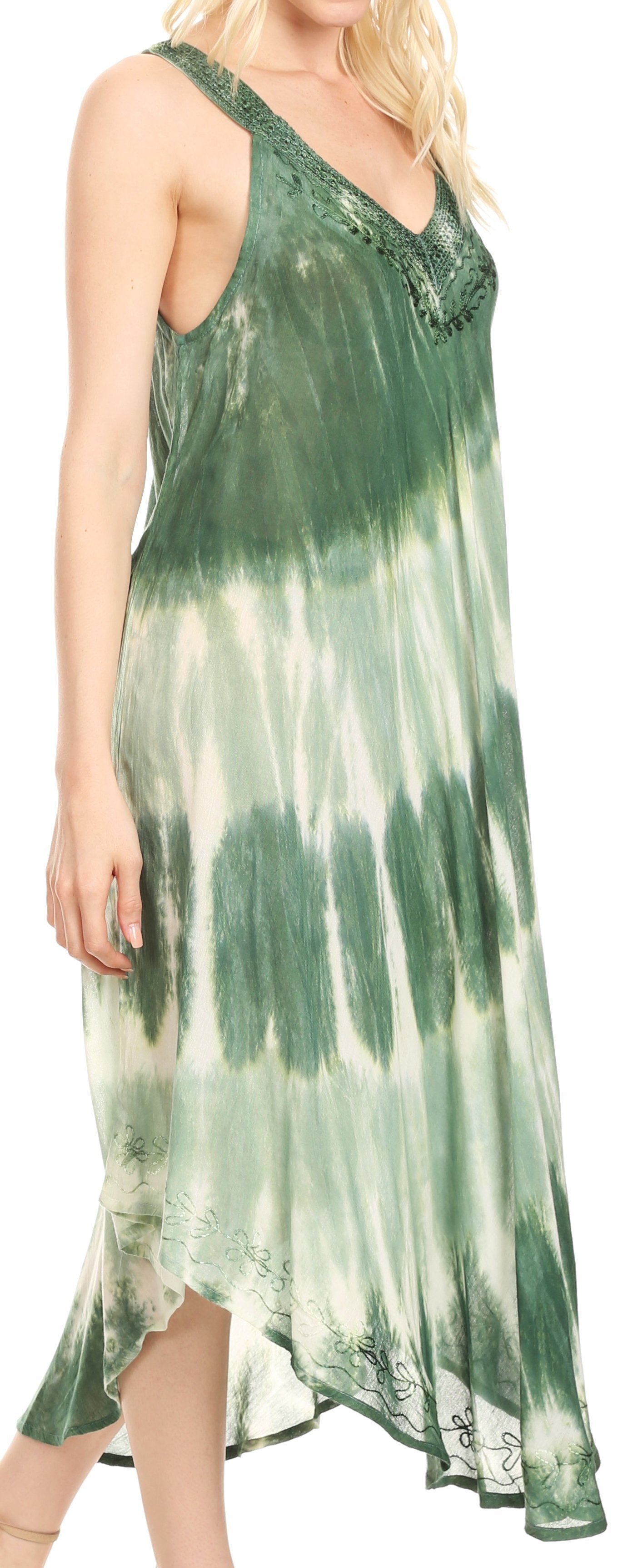 Sakkas - Liz Maxi Loose Sleeveless Summer Casual Tank Dress Cover-up Caftan