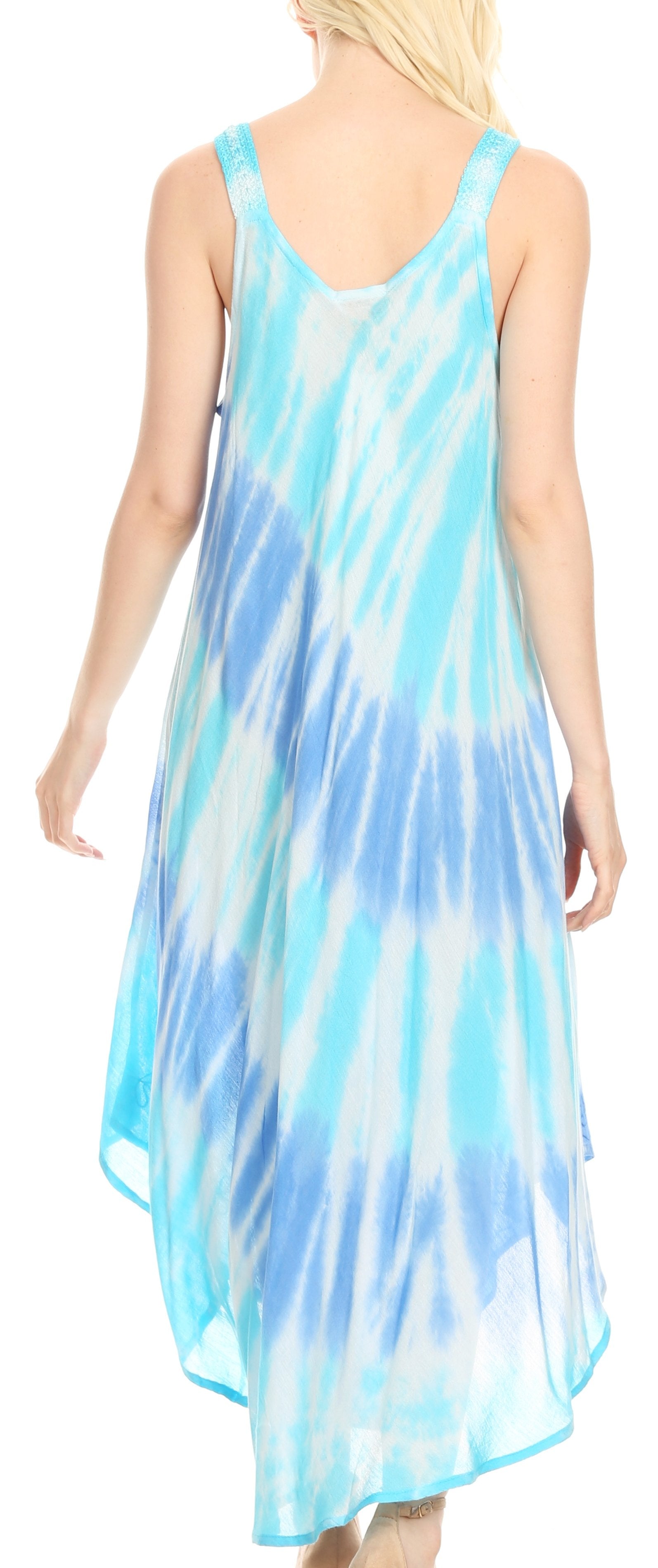 Sakkas - Liz Maxi Loose Sleeveless Summer Casual Tank Dress Cover-up Caftan