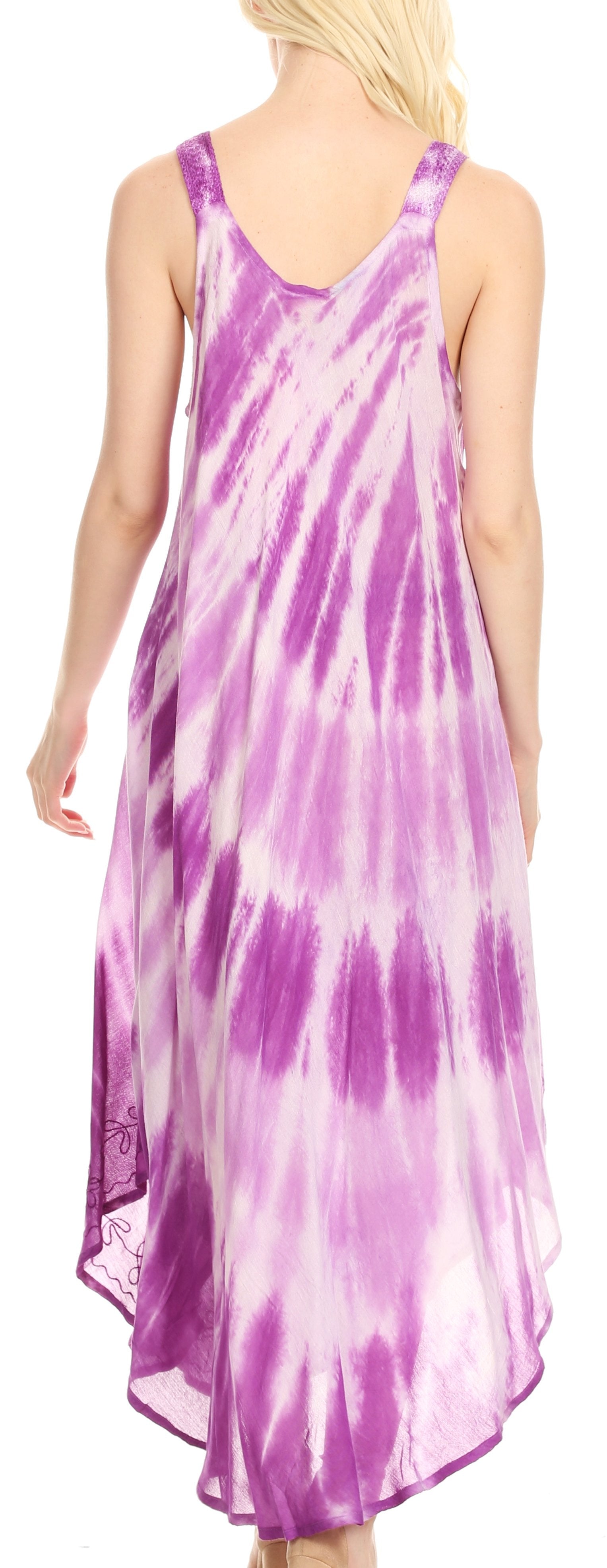 Sakkas - Liz Maxi Loose Sleeveless Summer Casual Tank Dress Cover-up Caftan