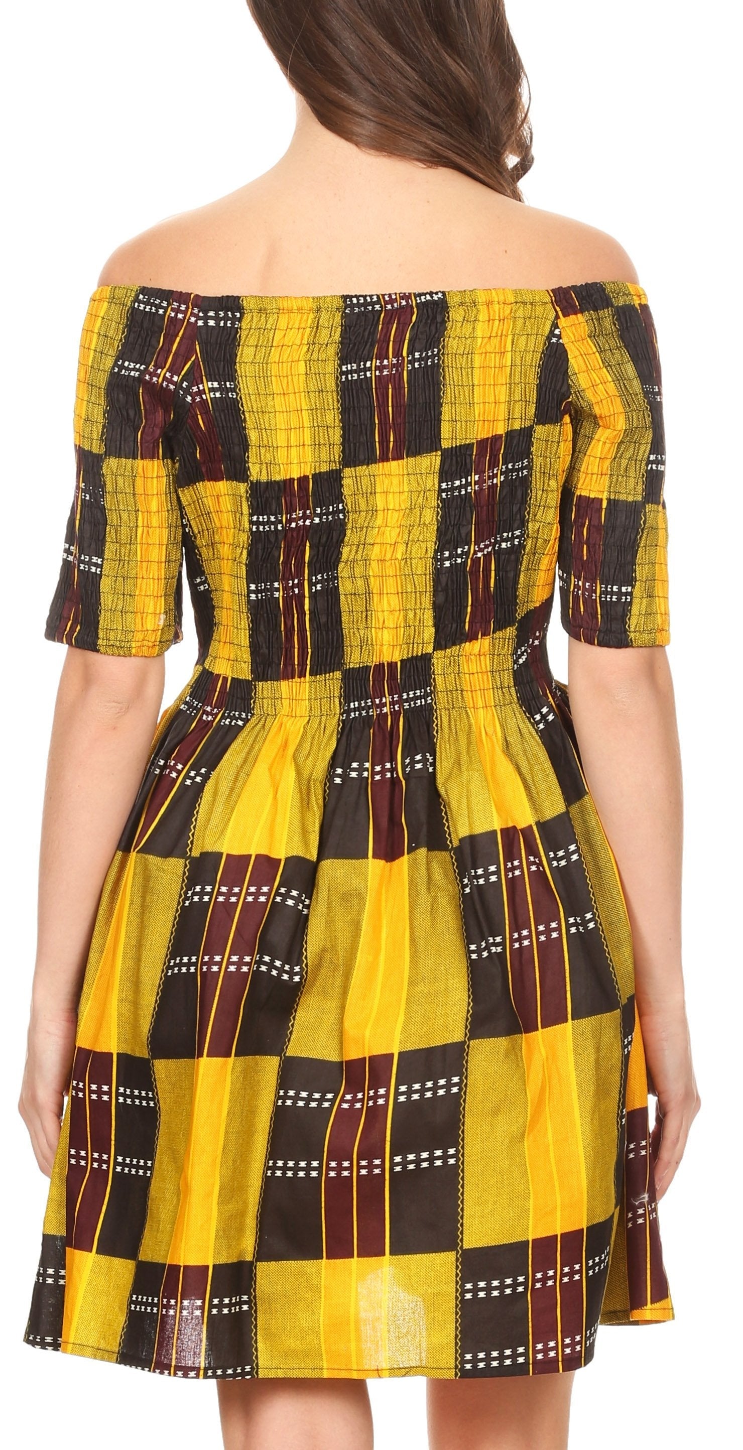 Sakkas - Ife Wax African Ankara Colorful Cocktail Short Dress