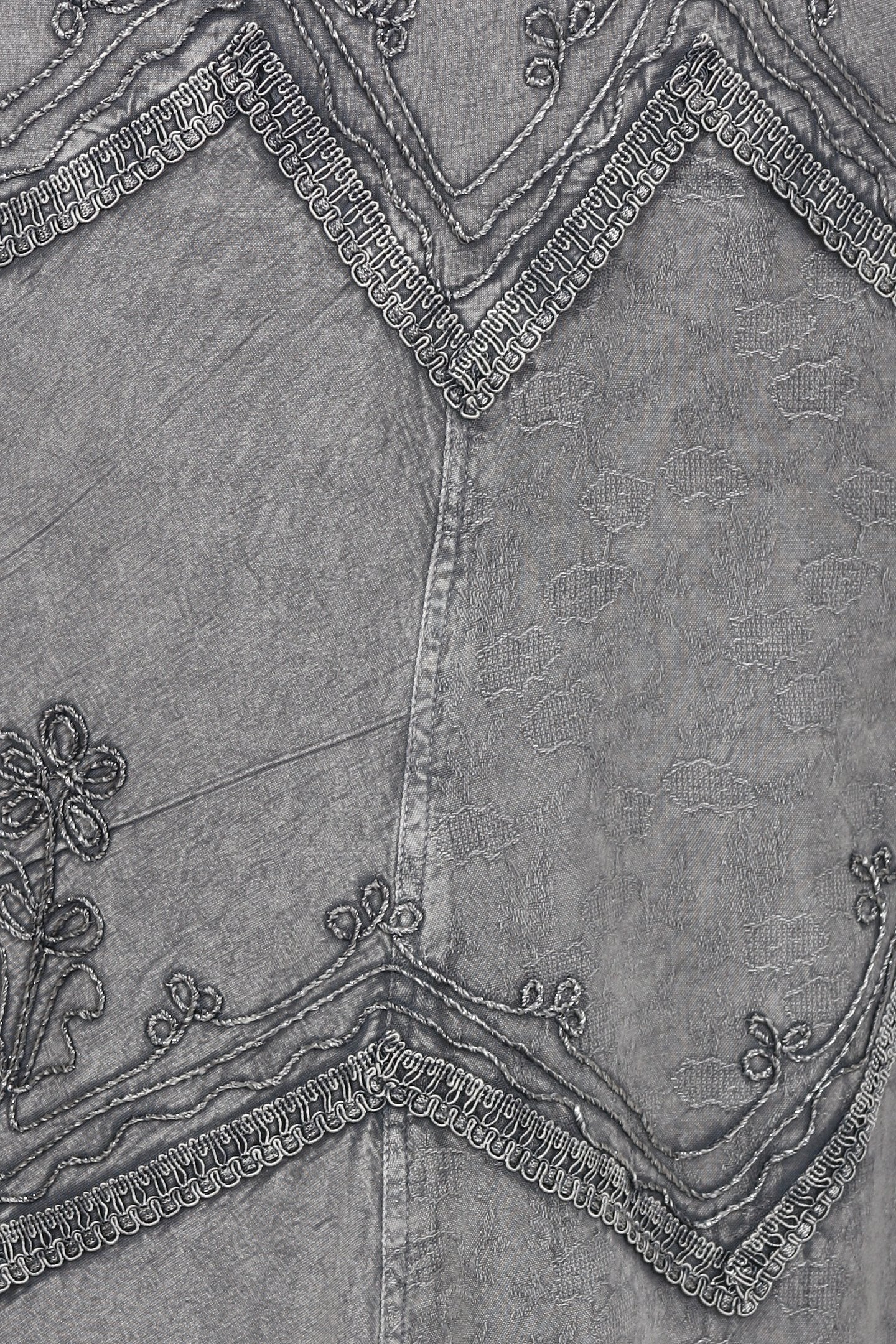 Sakkas - Stonewashed Rayon Embroidered Adjustable Spaghetti Straps Long Dress