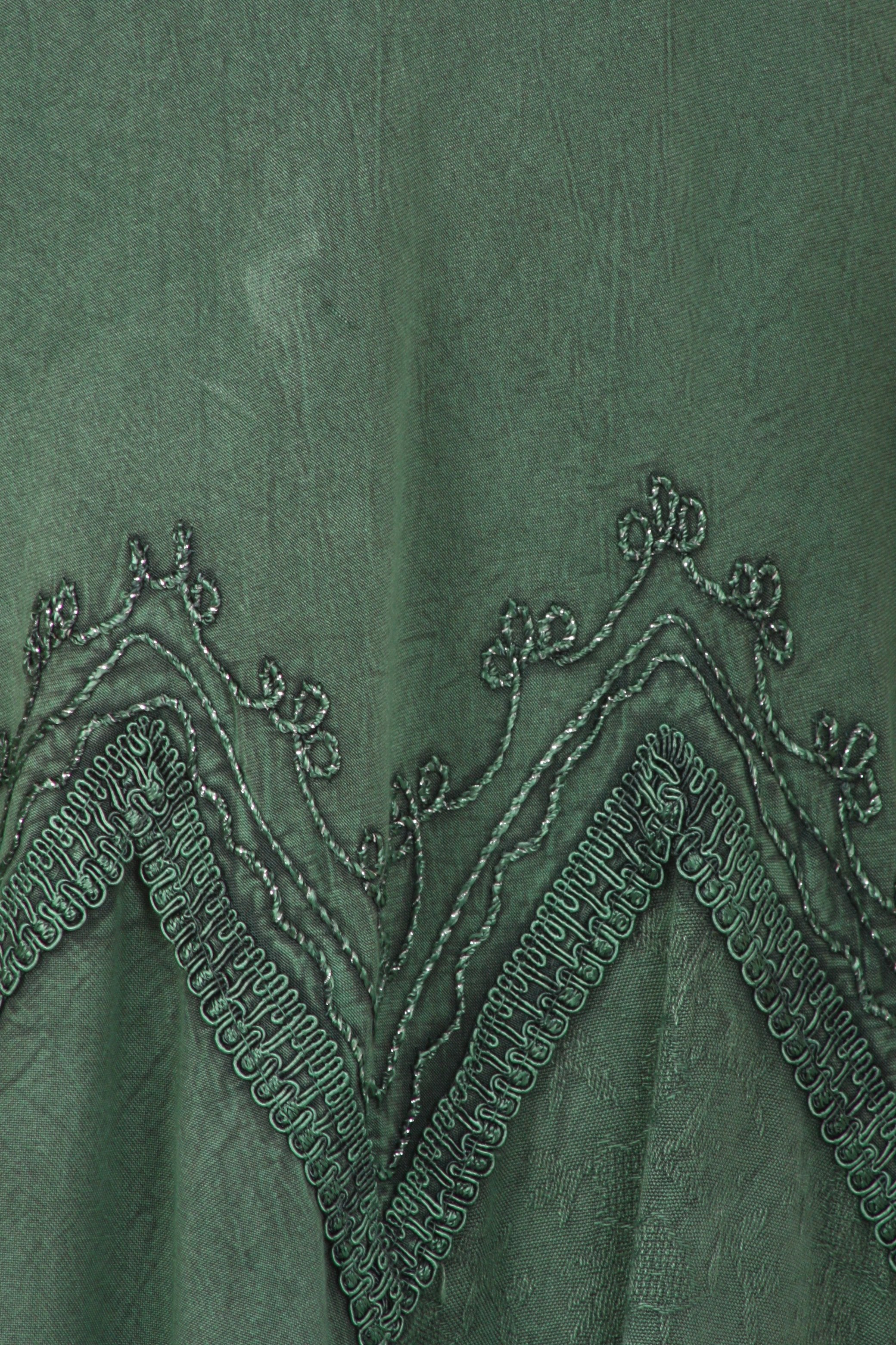 Sakkas - Stonewashed Rayon Embroidered Adjustable Spaghetti Straps Long Dress