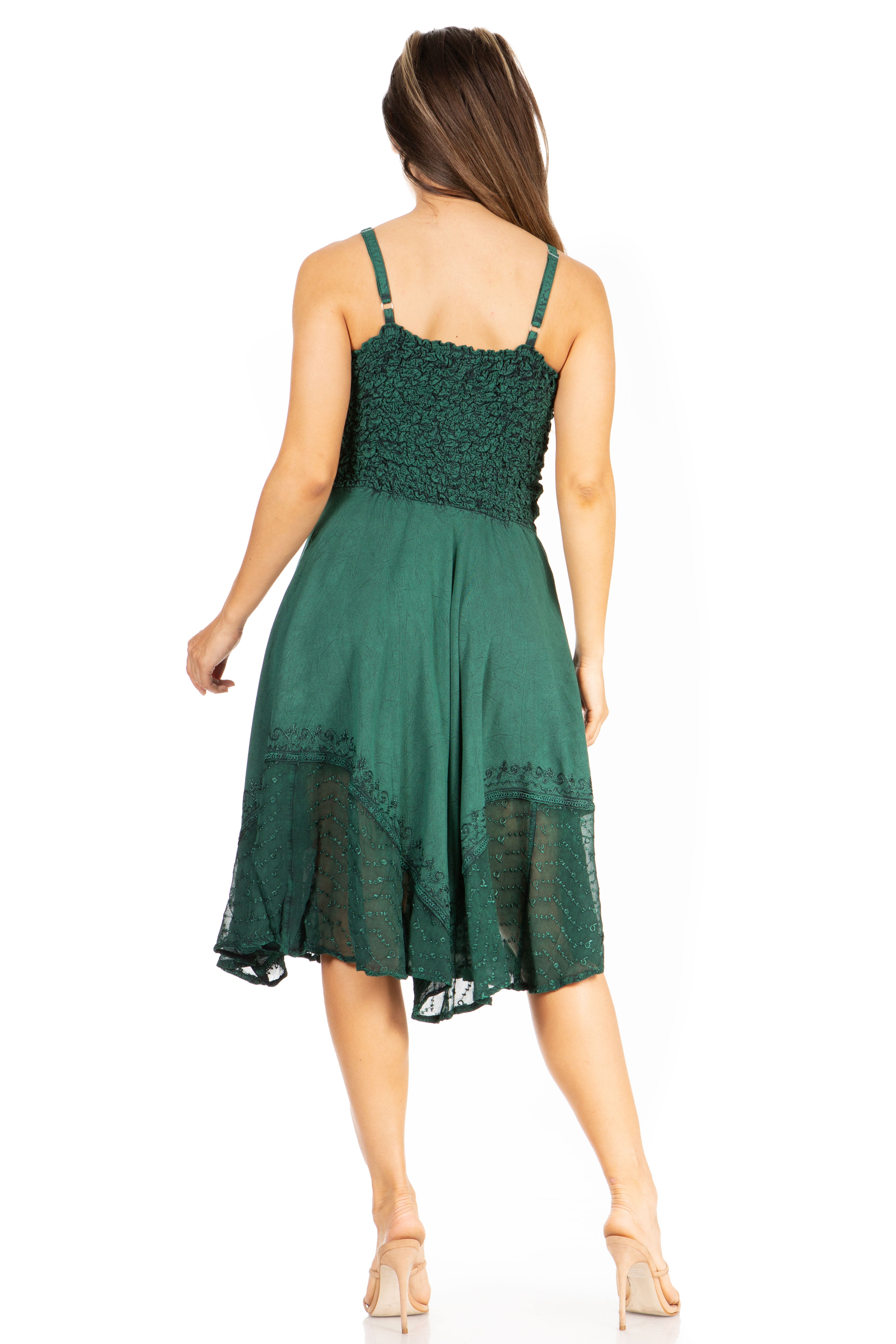 Sakkas - Aphrodite Embroidered Batik Dress